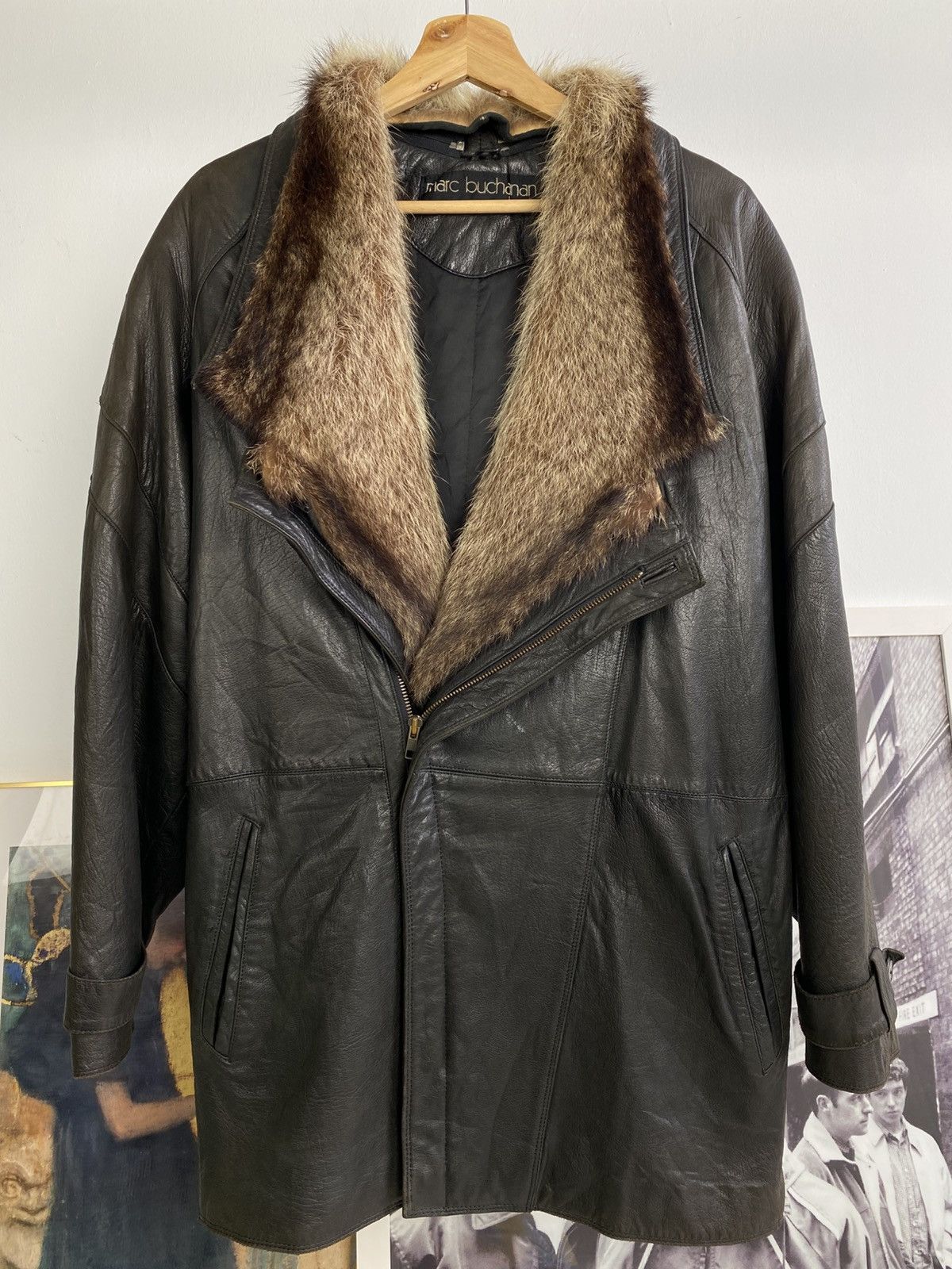 Pelle Pelle Vintage 90’s Pelle Pelle Marc Buchman Fur Leather Jacket Size US M / EU 48-50 / 2 - 1 Thumbnail