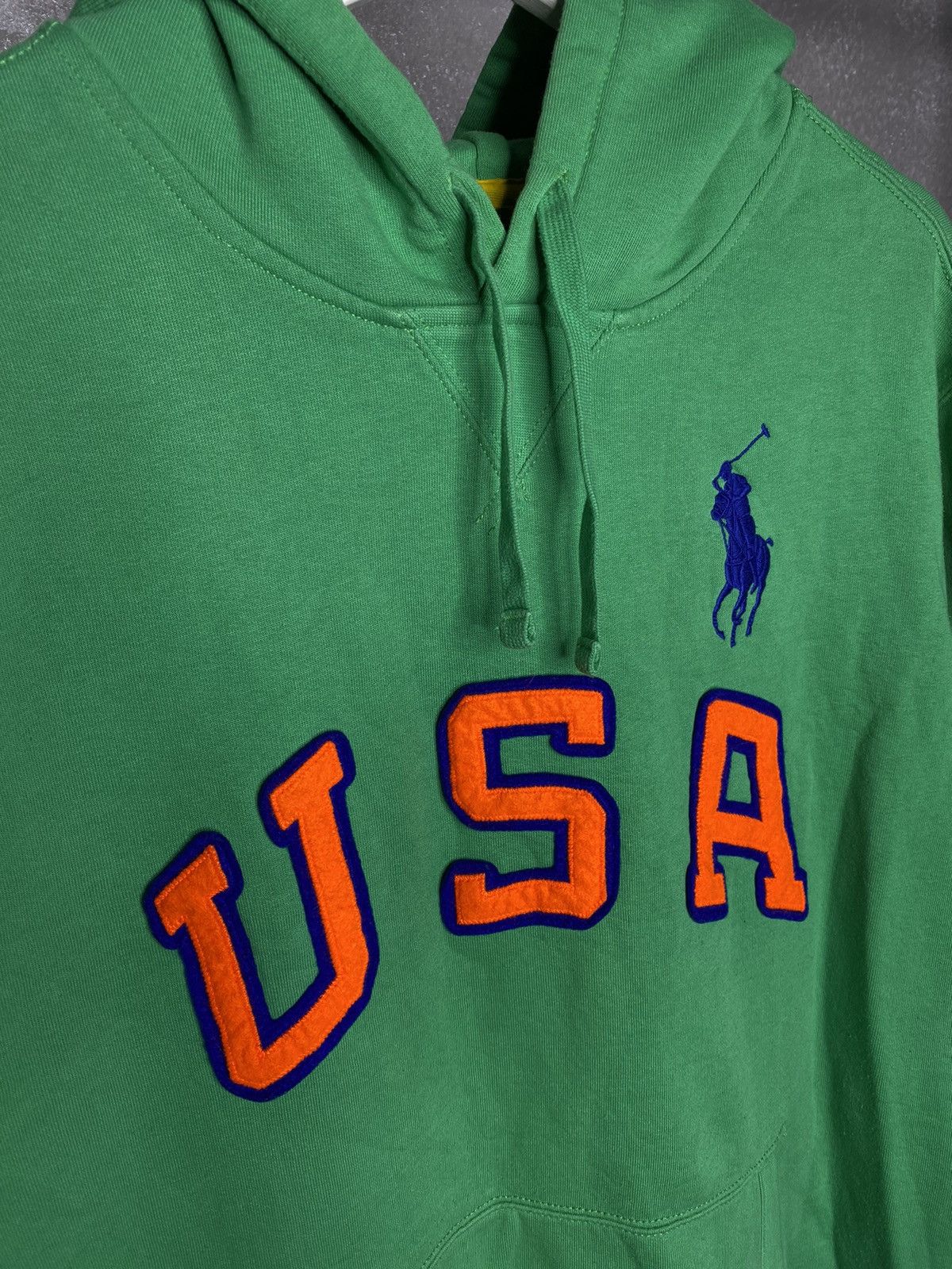 Polo Ralph Lauren × Ralph Lauren × Ralph Lauren Blue Label Polo Ralph Lauren Big Pony USA Logo #3 Hoodie Size L Size US L / EU 52-54 / 3 - 3 Thumbnail