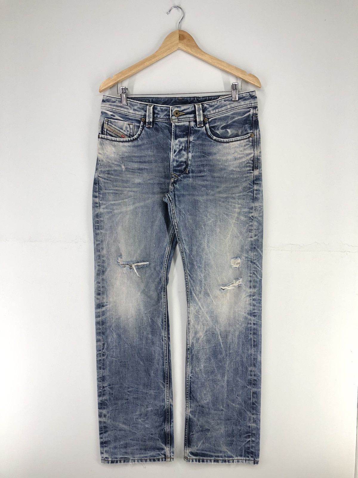 Diesel Vintage Diesel Larkee Distressed Stone Wash Jeans Size US 32 / EU 48 - 1 Thumbnail
