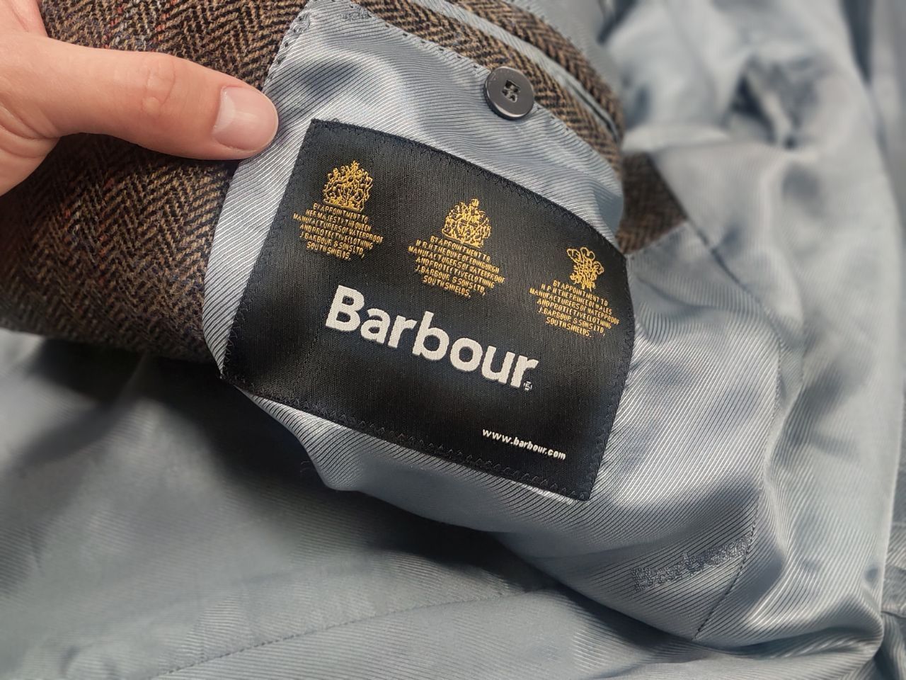 Barbour Vintage Barbour herren Wool Tweed herringbone Blazer Jacket Size US L / EU 52-54 / 3 - 13 Thumbnail
