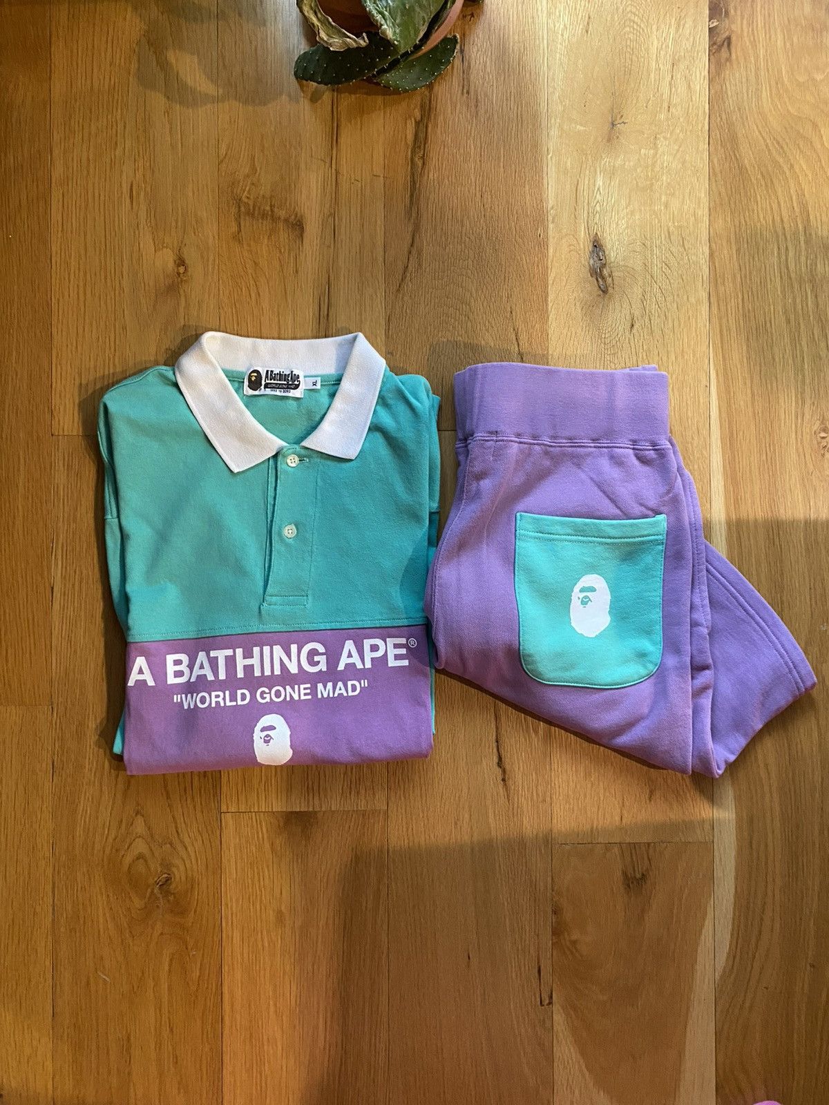Bape A Bathing Ape BAPE “WORLD GONE MAD” polo Size US XL / EU 56 / 4 - 1 Thumbnail