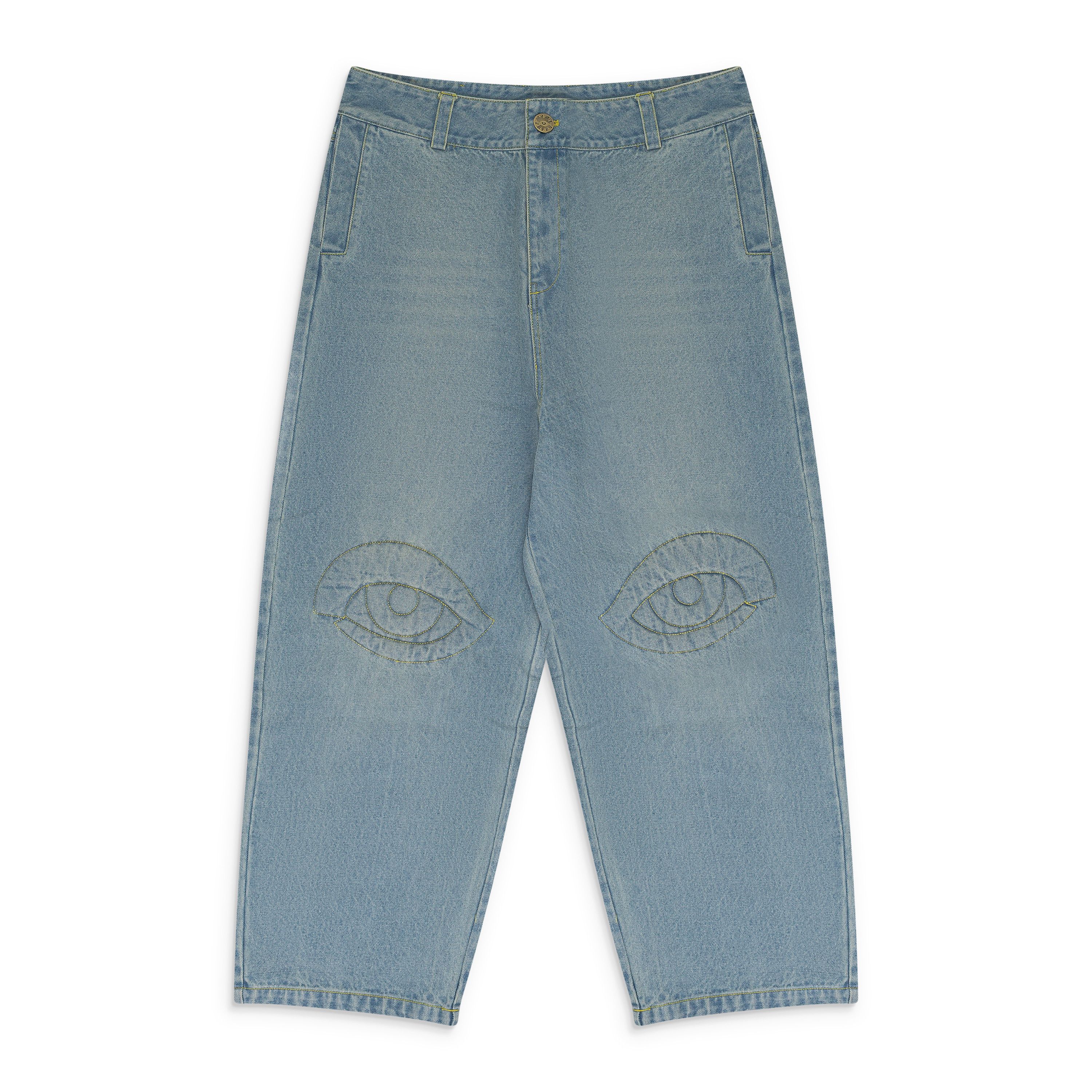 House of Errors BLUE EYE PAD STRAIGHT-FIT JEANS SIZE XS