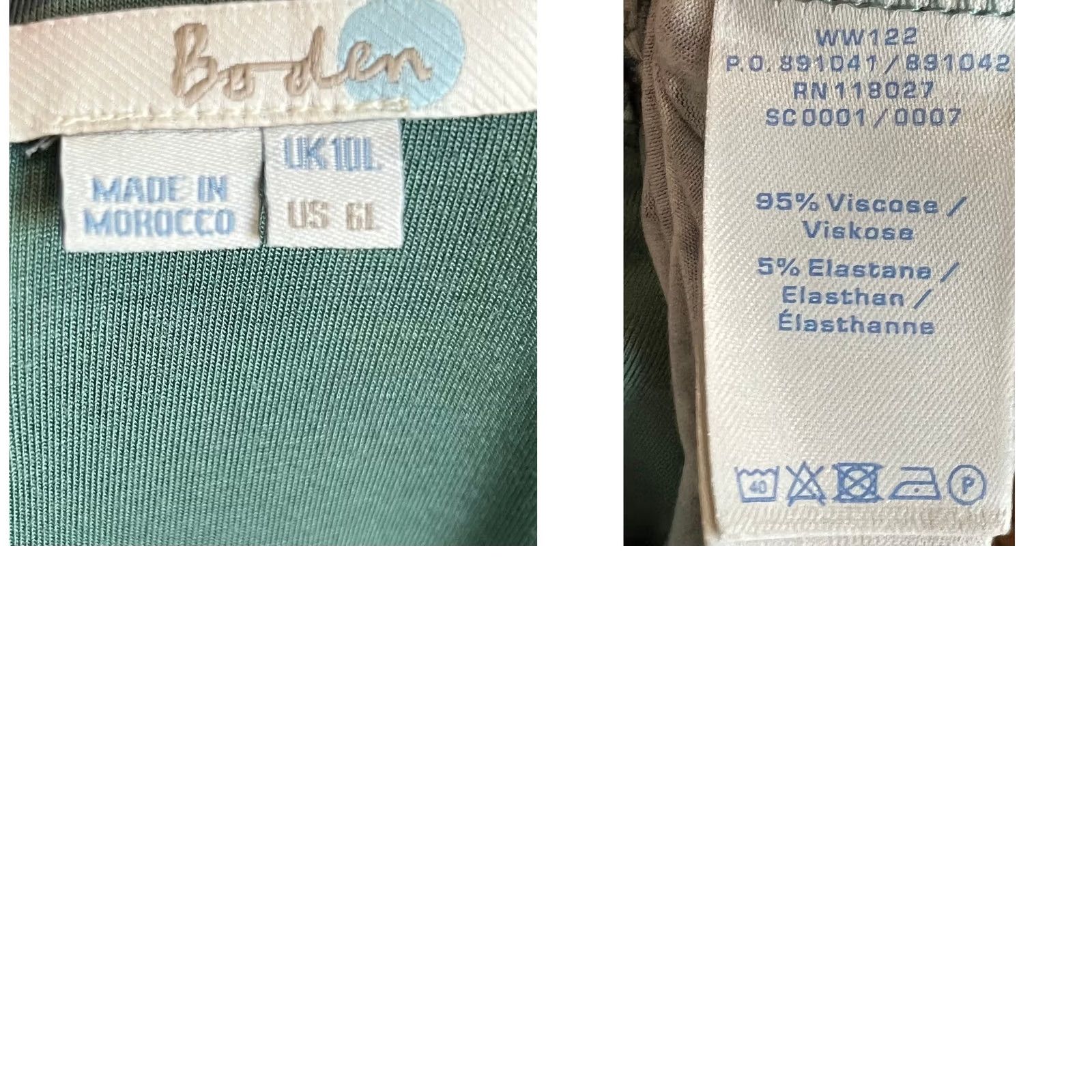 Boden Boden Wrap Dress Stretch Jersey Green Long Sleeve Midi Sylvia Womens US Size 6L Size M / US 6-8 / IT 42-44 - 8 Thumbnail