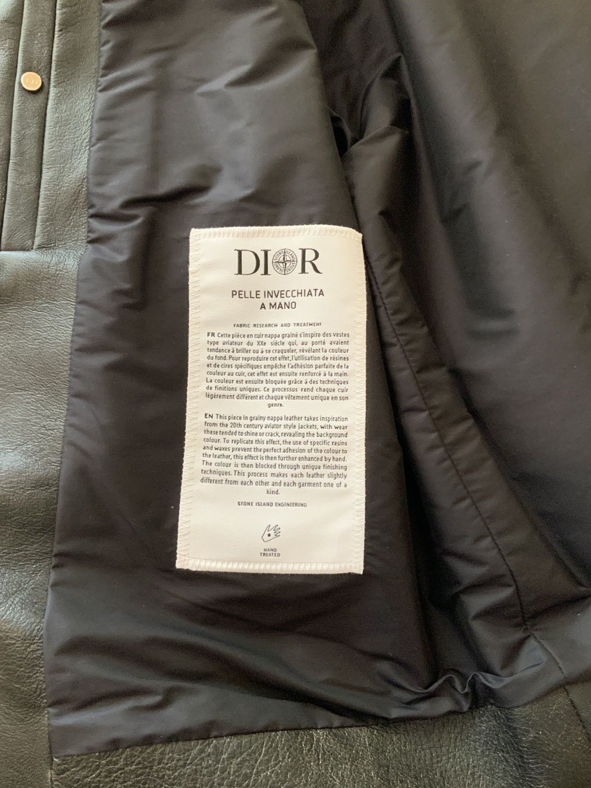 Dior × Stone Island Dior x Stone Island Leather Field Jacket Size US M / EU 48-50 / 2 - 15 Thumbnail