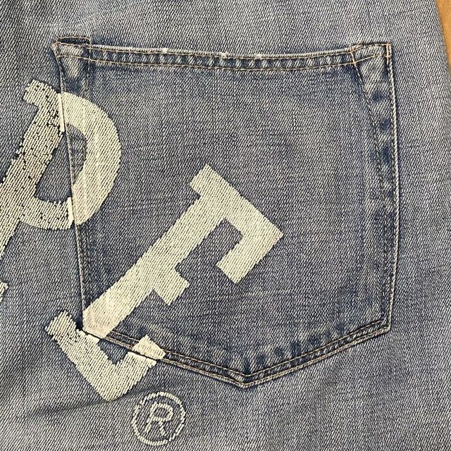 Bape BAPE LOGO Denim Pants a bathing ape NIGO ★size M Size US 32 / EU 48 - 4 Thumbnail