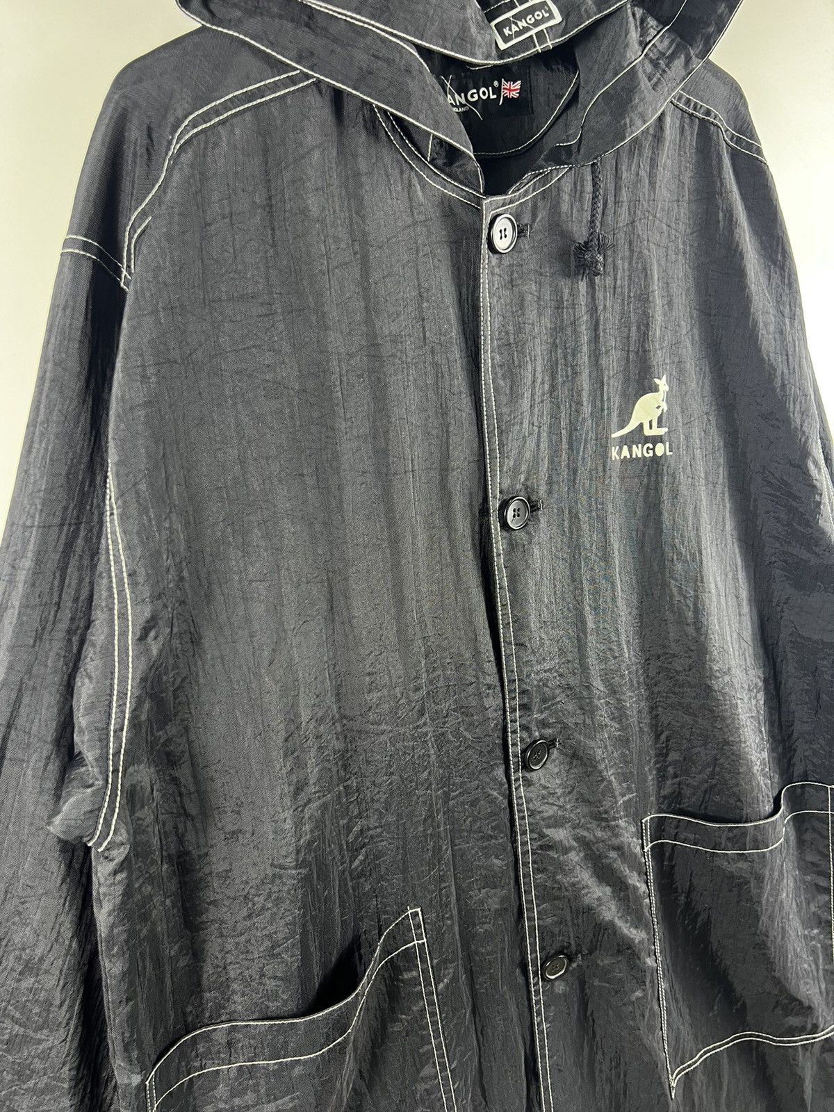 Kangol 🔥 Streetwear 🔥 Kangol black polyester long Rain Coat Size US L / EU 52-54 / 3 - 3 Thumbnail