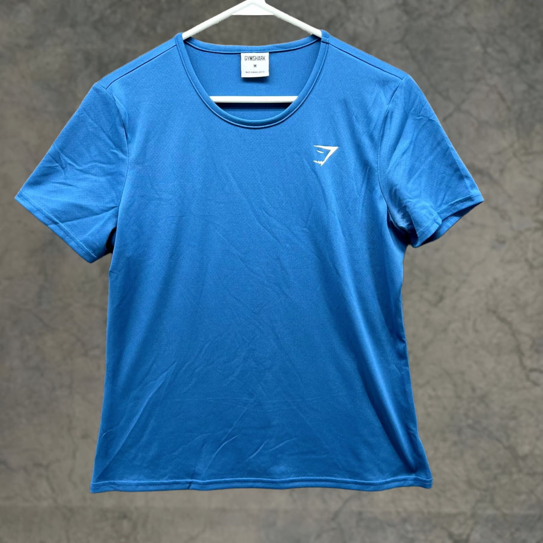 Gymshark VINTAGE Gymshark Shirt Women M Blue White Solid Crew Neck Short Sleeve Polyester Knit Regular All Seasons Womens Size M / US 6-8 / IT 42-44 - 1 Thumbnail