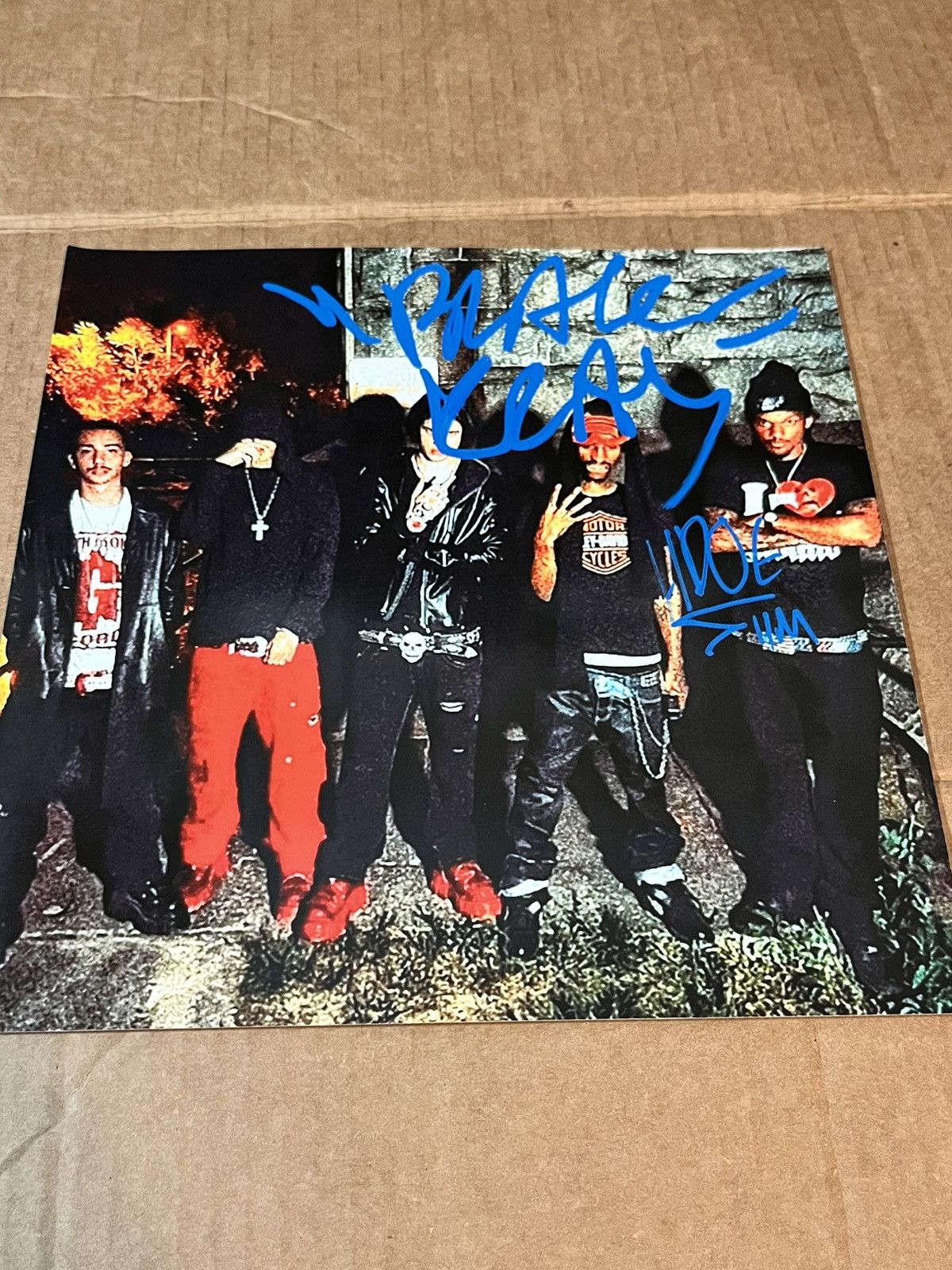 image of Goth&money x Haunted Mound Goth Money Black Kray Hackle Signed Photo, Men's