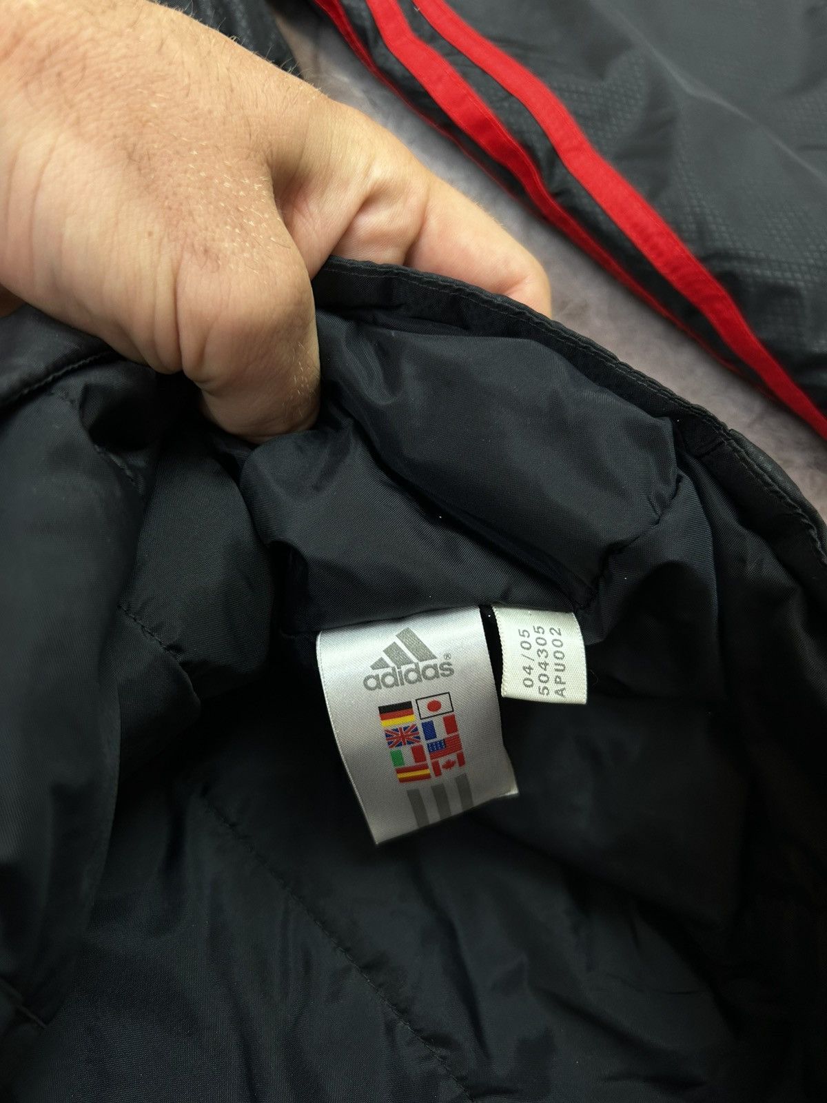Adidas Vintage Adidas AC Milan soccer jacket parka logo Opel Large Size US L / EU 52-54 / 3 - 11 Thumbnail