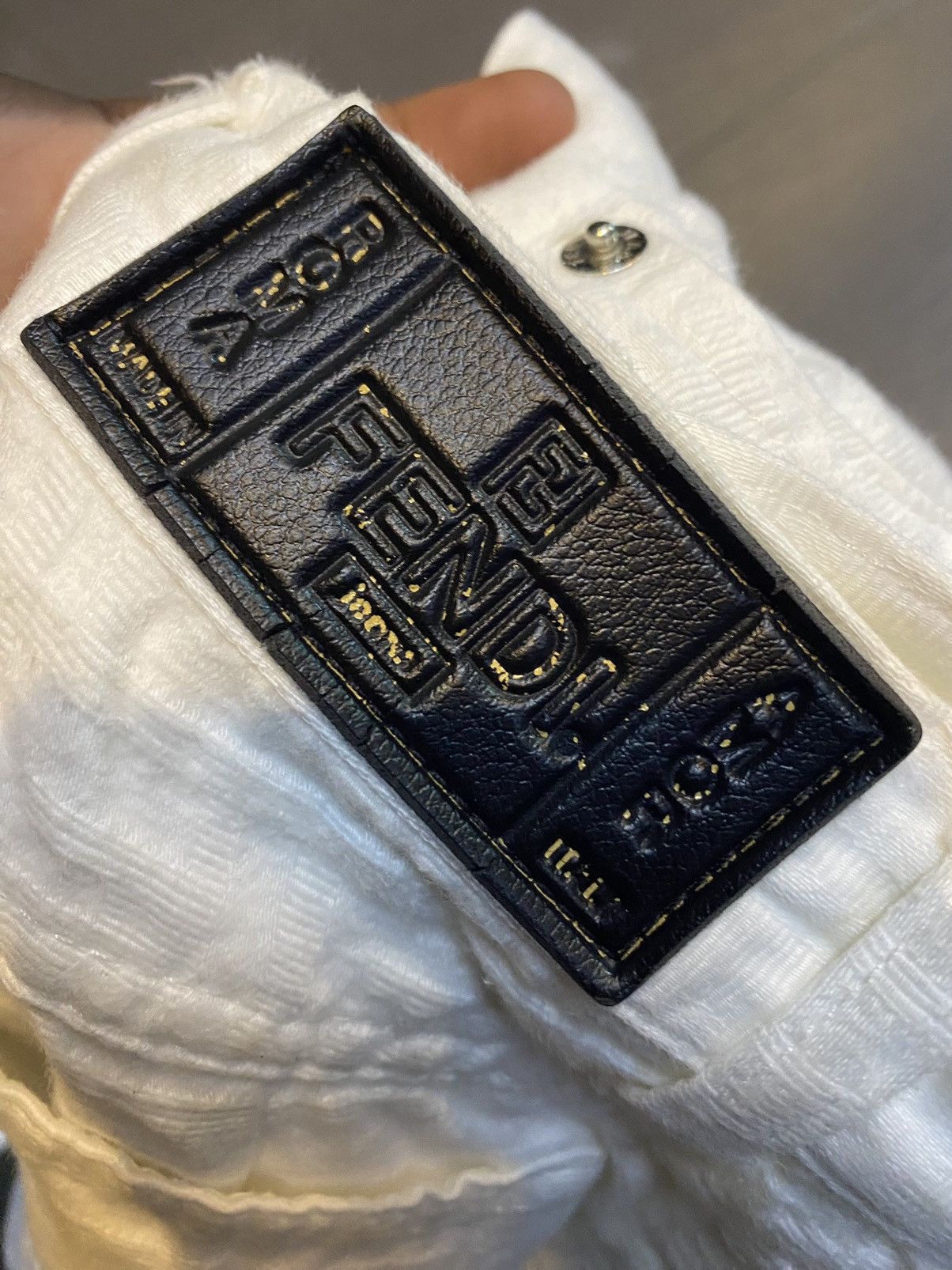 Fendi × Vintage Fendi monogram white pants Size 26" / US 2 / IT 38 - 6 Thumbnail