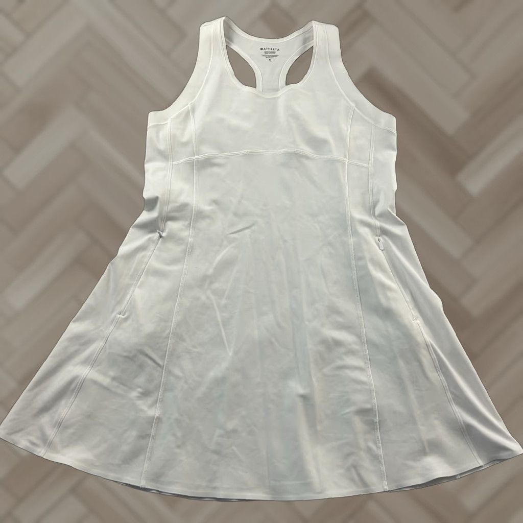 Athleta VINTAGE Athleta Levitate Dress Women's XL White Size XL / US 12-14 / IT 48-50 - 1 Thumbnail