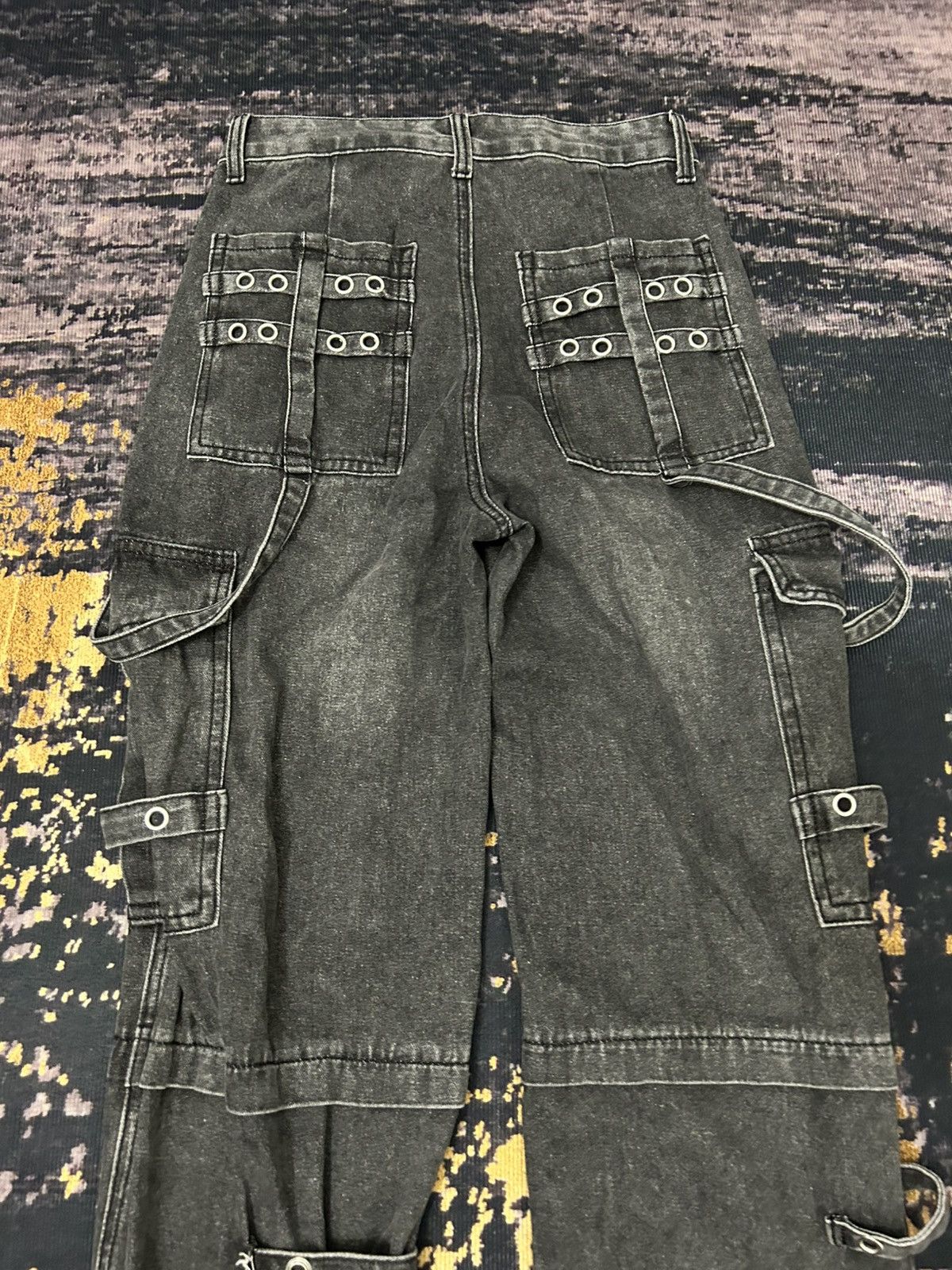 Tete Homme Romwe Cargo Bondage Flare Jeans Size US 28 / EU 44 - 10 Thumbnail
