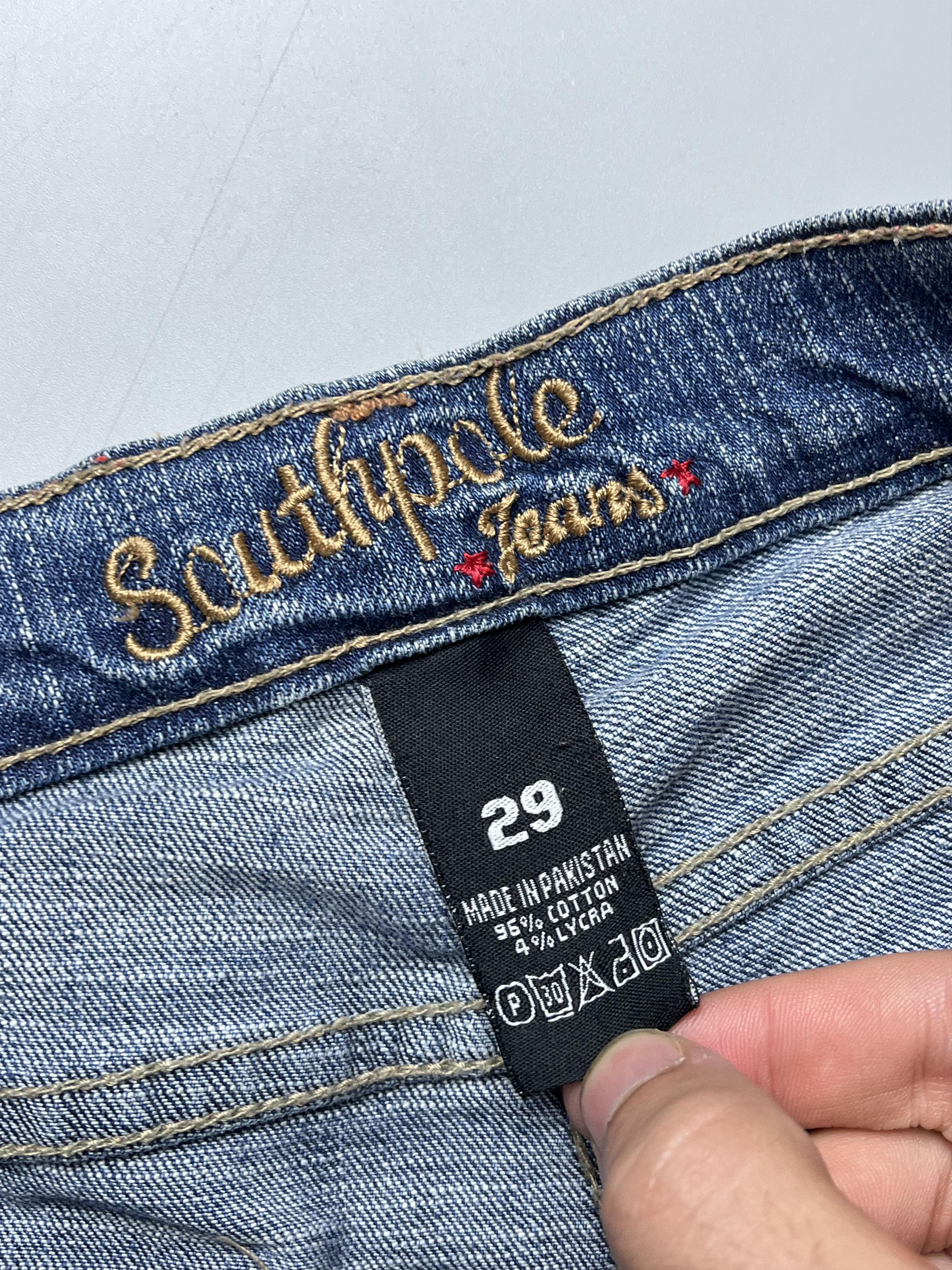 Japanese Brand SOUTHPOLE VINTAGE CRAZY BAGGY FIT REWORK JEAN Size US 34 / EU 50 - 12 Thumbnail