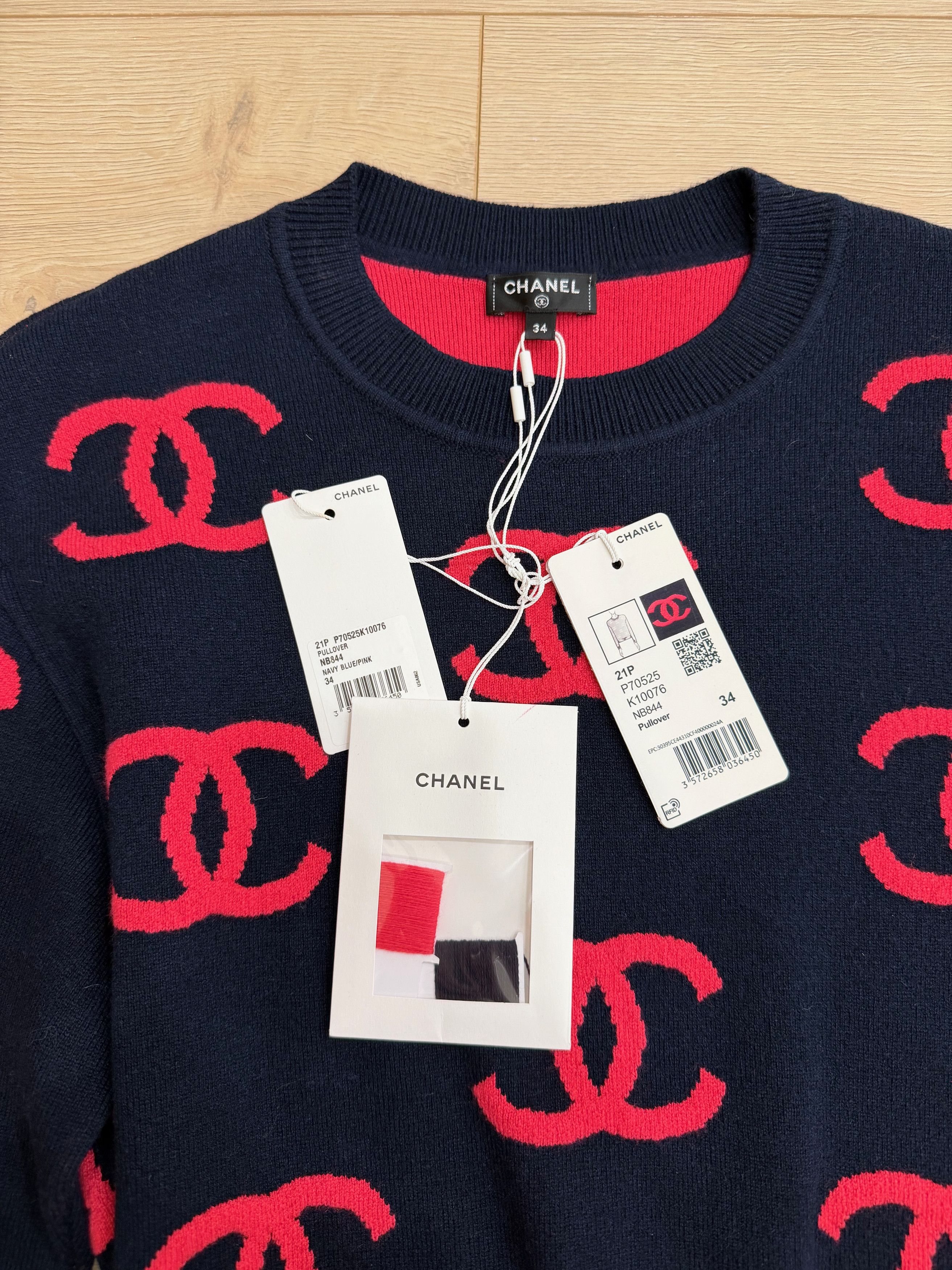 Chanel Chanel 21P Pink CC Logo Cashmere Jumper Pullover Sweater 34 Size XXS / US 00 / IT 34 - 10 Thumbnail
