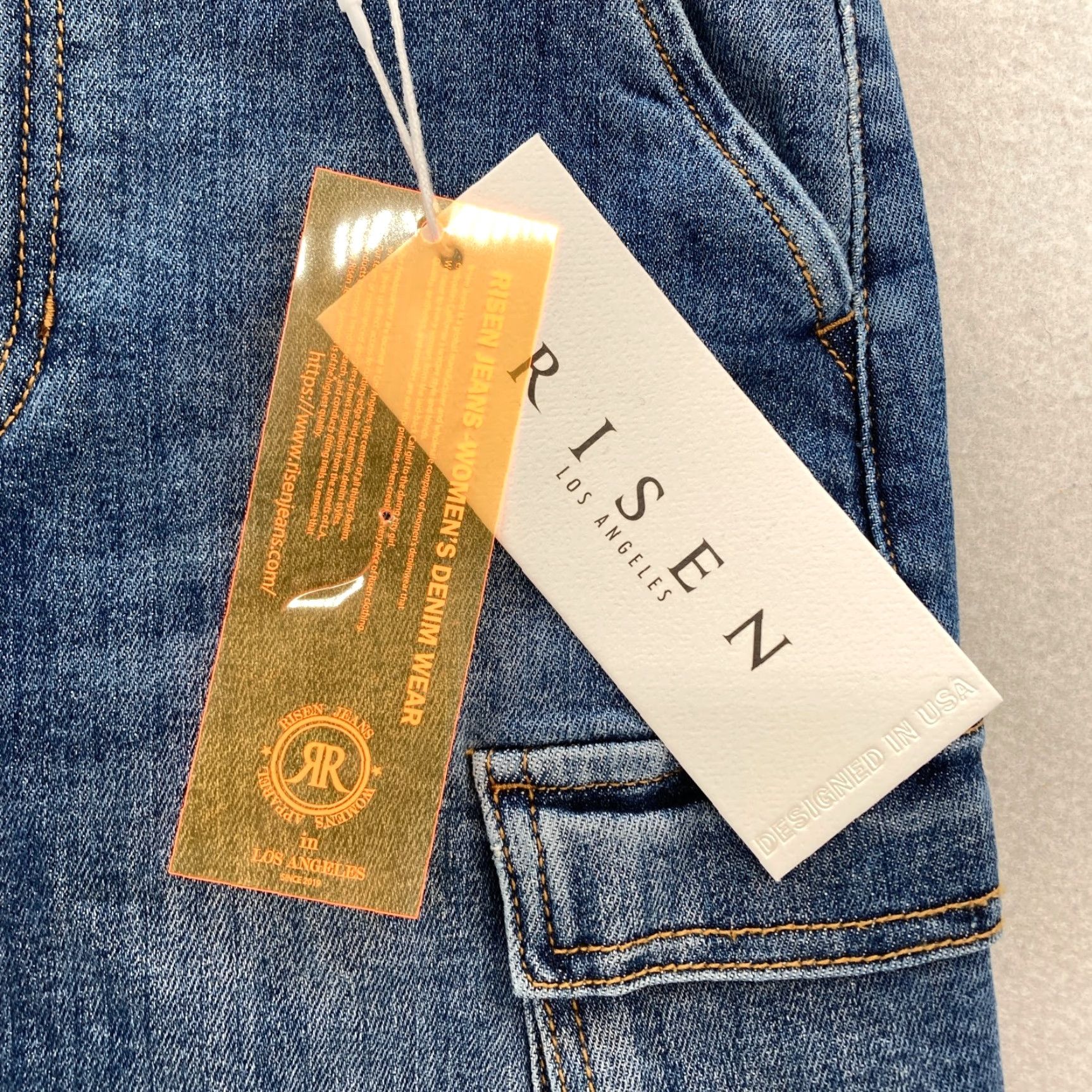 Denime Risen Jeans Los Angeles Denim Pencil Skirt Women's Small Blue Cargo Summer NWT Size 28" / US 6 / IT 42 - 2 Thumbnail