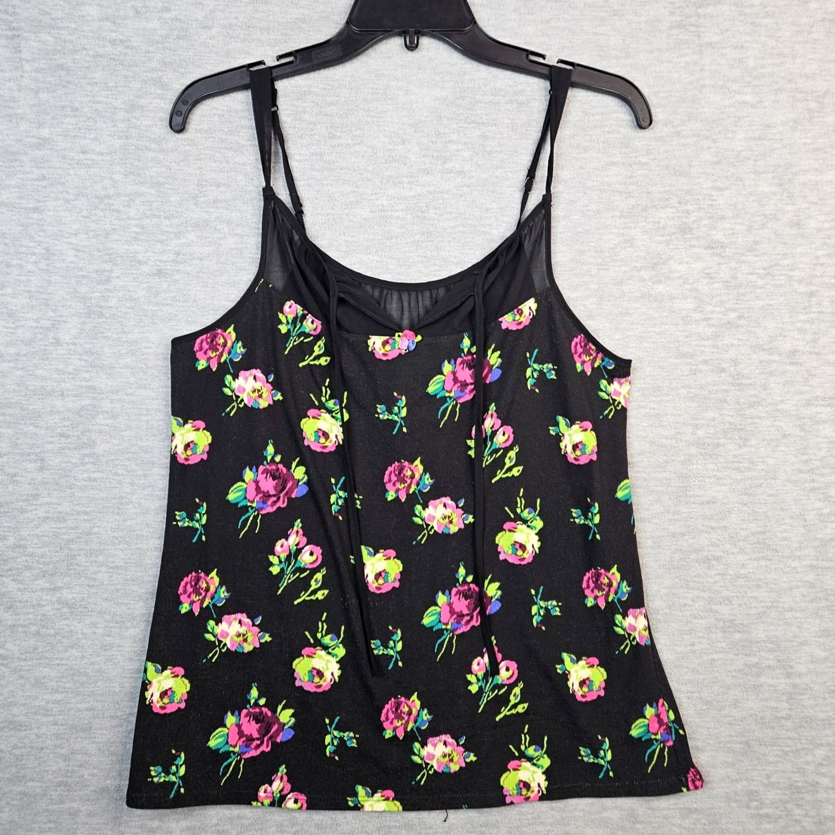 Betsey Johnson Betsey Johnson Women's Floral Sleeveless Tank Top M Multicolor V-Neck Casual Short Pullover Shirt/Top Size M / US 6-8 / IT 42-44 - 6 Thumbnail