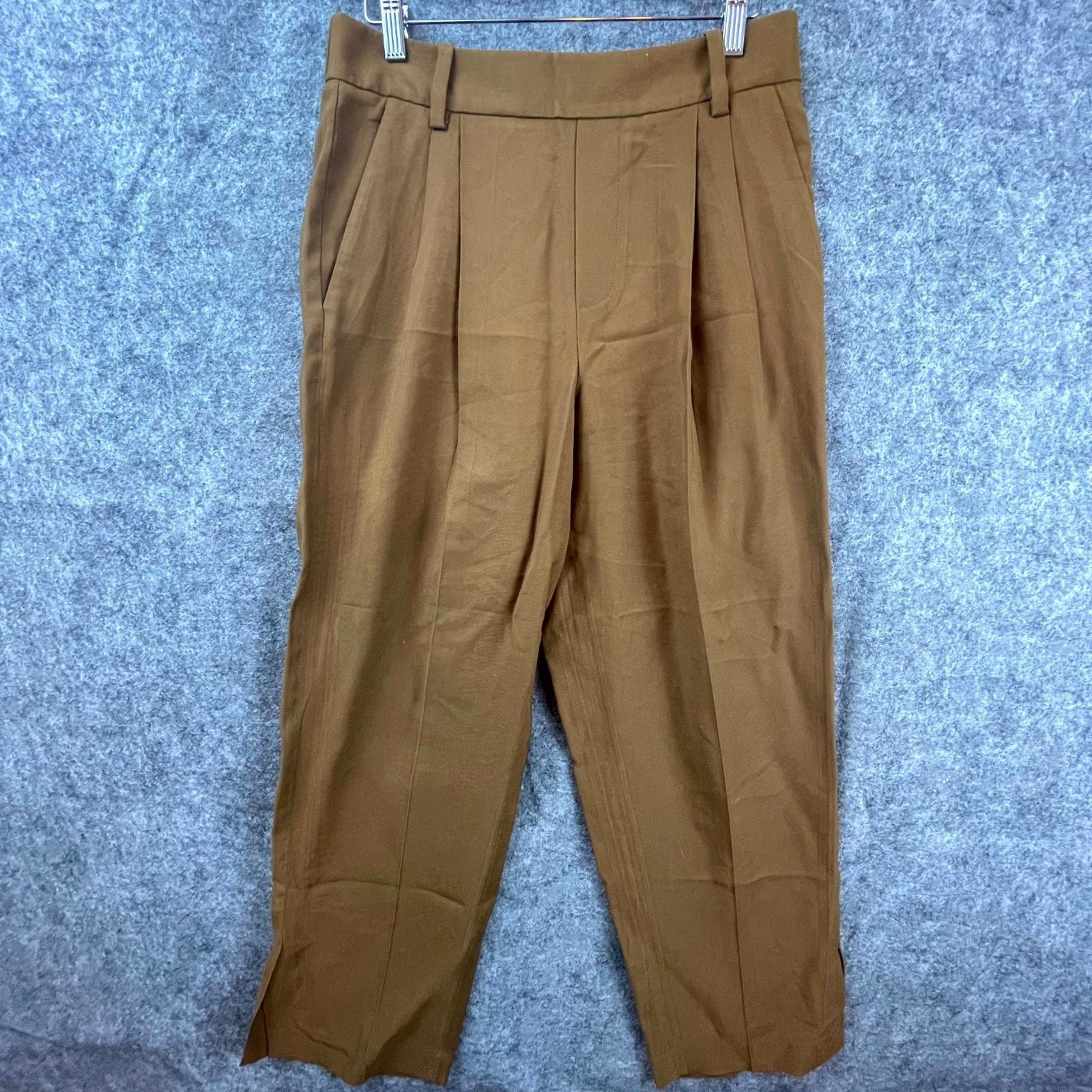 Vince Vince Pants Womens Medium Brown Straight Pleated Trouser Size 30" / US 8 / IT 44 - 1 Thumbnail