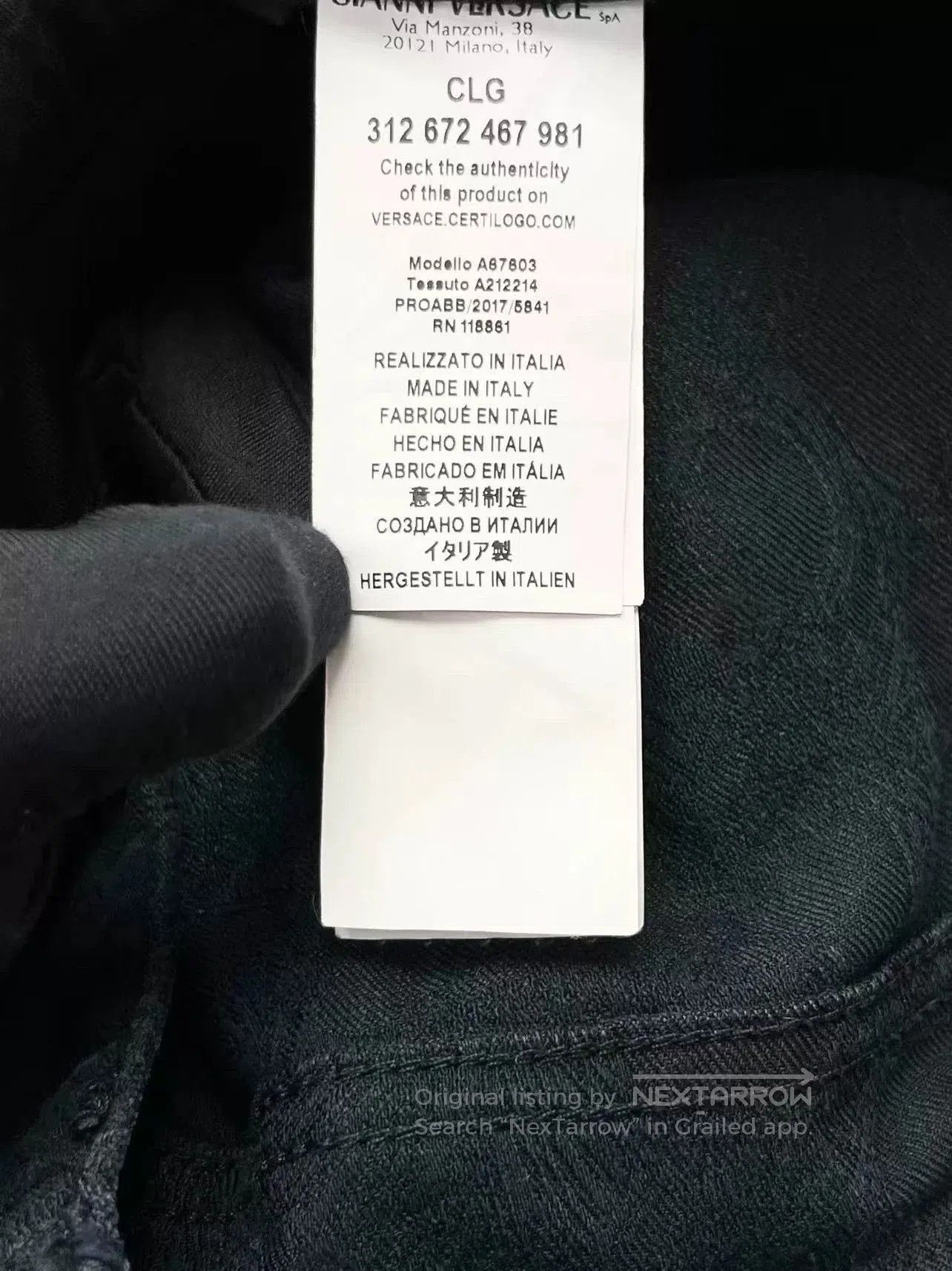 Versace Versace Black Medusa Leather Patch Jeans. Size US 38 / EU 54 - 4 Thumbnail