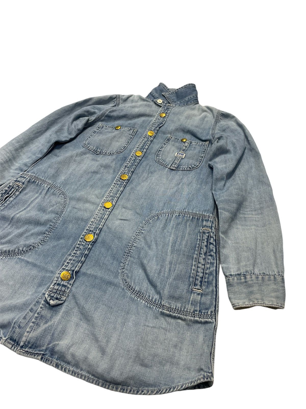 Lee × Vintage Lee Women Vintage Denim Faded Worker Jacket Size S / US 4 / IT 40 - 2 Thumbnail