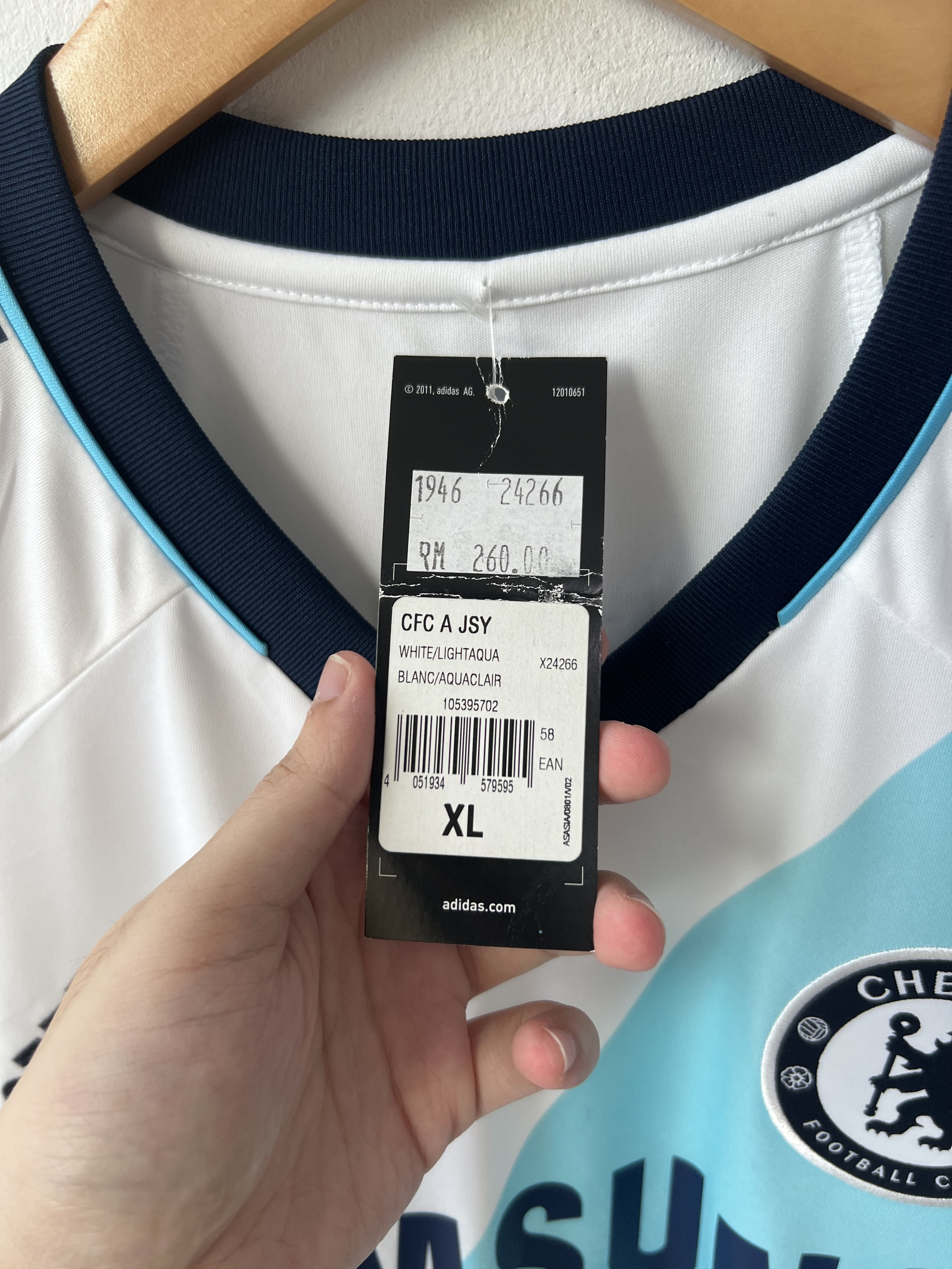 Adidas (XL) Chelsea 2012-13 Away Kit Torres #9 (NEW) Size US XL / EU 56 / 4 - 4 Thumbnail