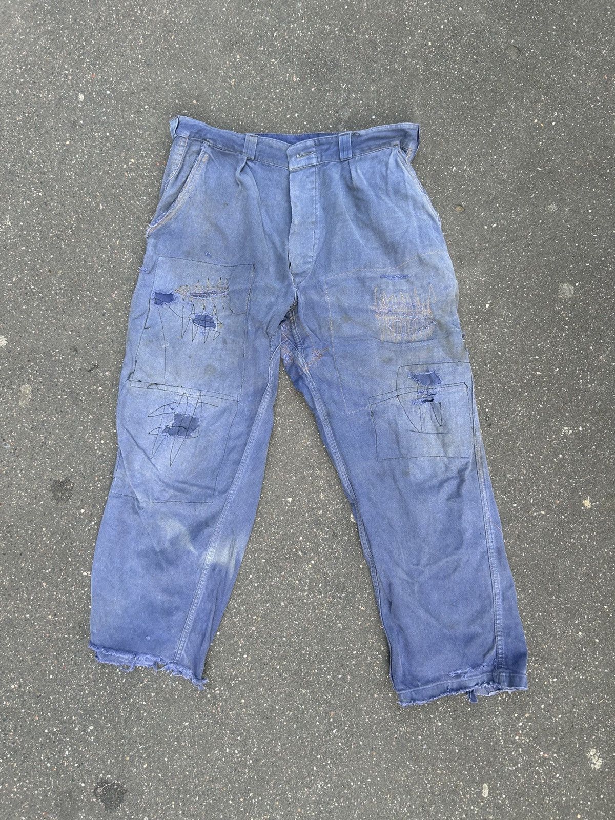 Other Old French blue work pants Size US 34 / EU 50 - 2 Thumbnail