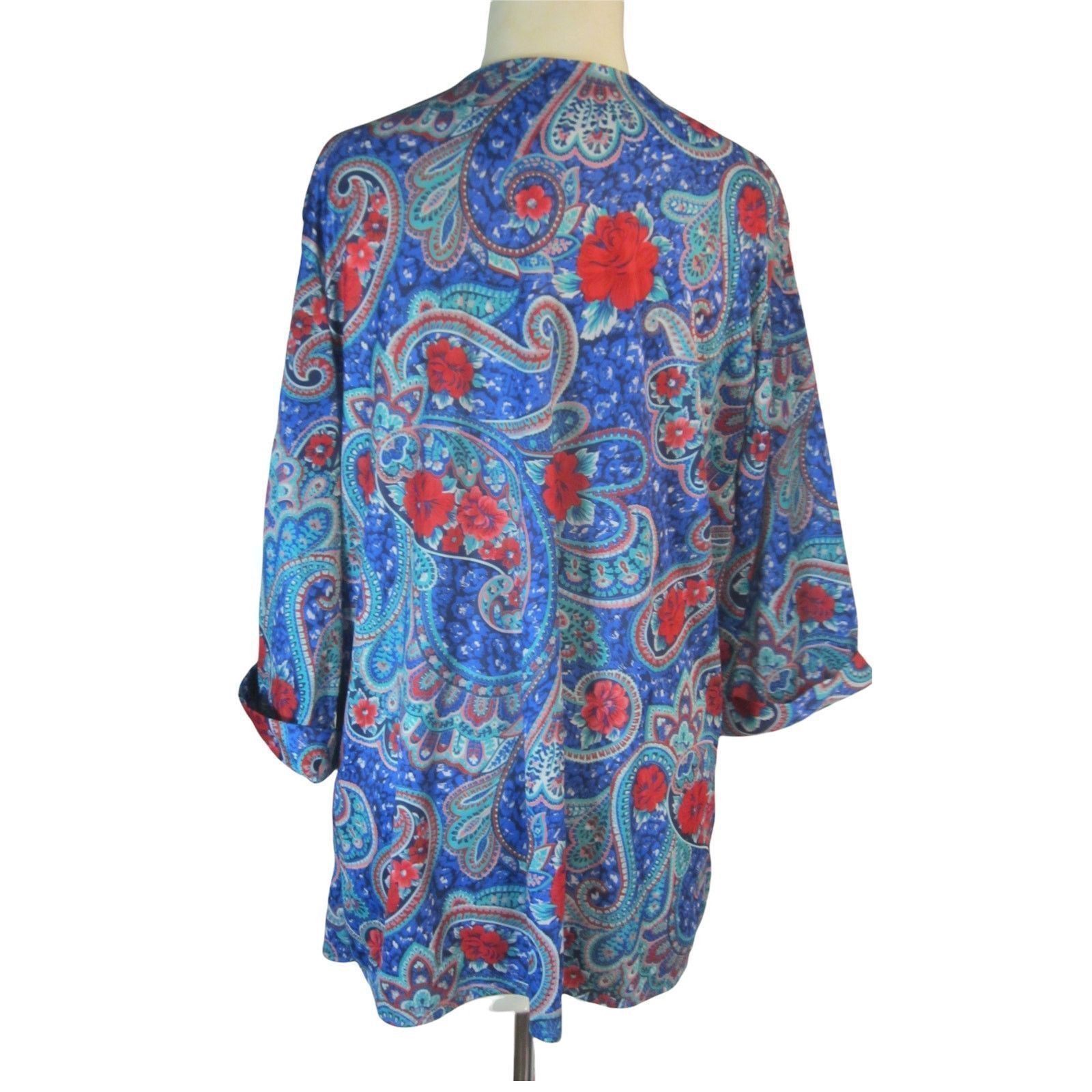 Vintage Vintage Aimee of California Floral Button-Up Blouse 22W Size XXL / US 16-18 / IT 52-54 - 10 Thumbnail