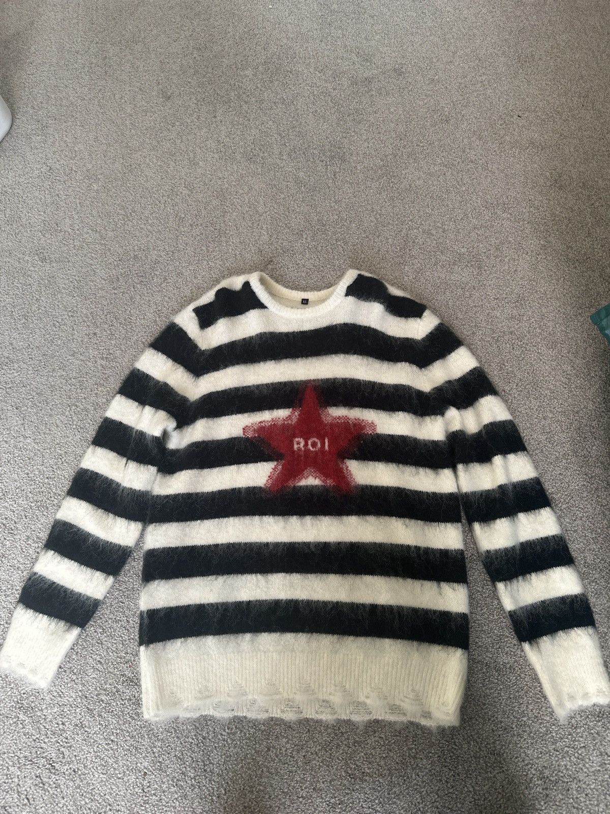 Other Roi de Tout Black and White Striped Sweater Size US XL / EU 56 / 4 - 1 Thumbnail