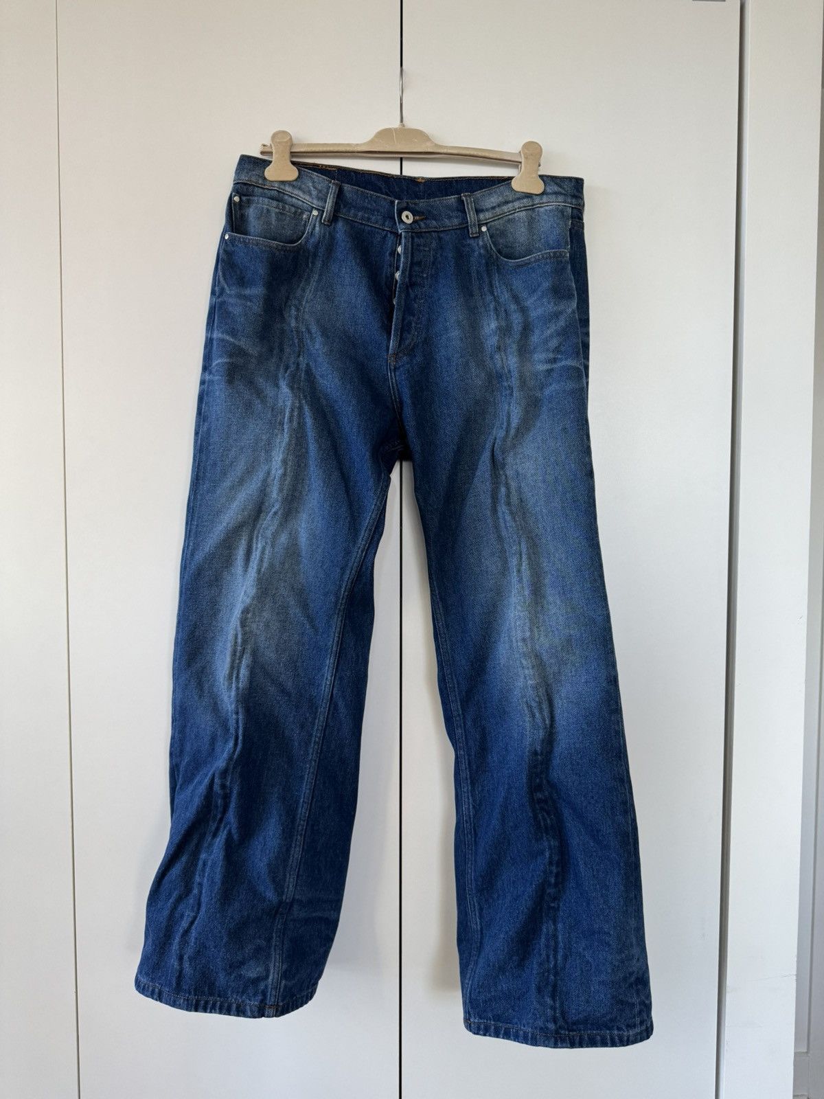 Y/Project SS22 SSENSE Navy Acid Wash Wire Jeans 36 Size US 36 / EU 52 - 7 Thumbnail
