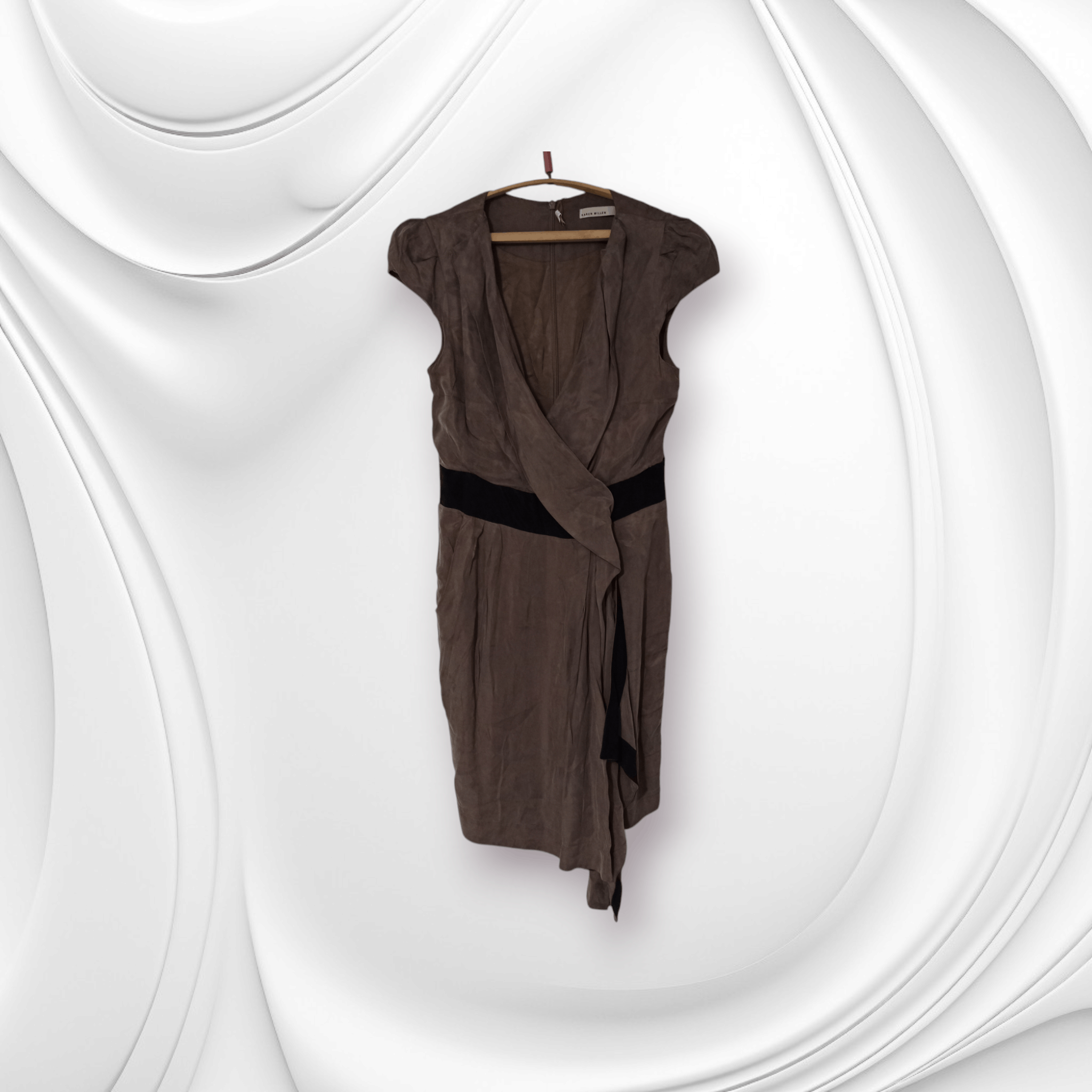 Karen Millen Karen Millen Cupro Drpped Dress Size M / US 6-8 / IT 42-44 - 1 Thumbnail