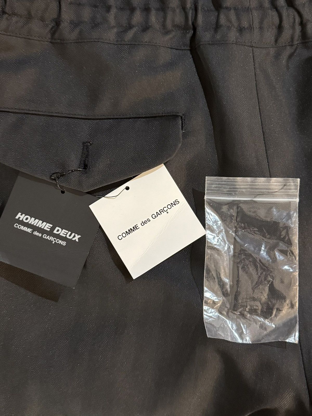 Comme des Garcons Homme Deux COMME DES GARÇONS HOMME DEUX Black Herringbone Trousers NEW Size US 32 / EU 48 - 9 Thumbnail