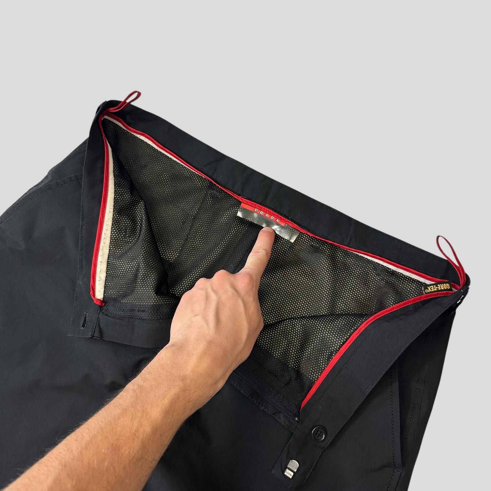 Prada Prada Sport 00’s Goretex Black Mesh Lined Trousers - IT52 Size US 34 / EU 50 - 4 Thumbnail