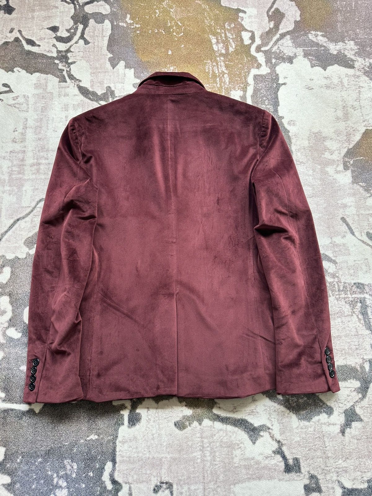 JACKROSE 00's Jackrose Luv Maison burgundy trim leather blazer Size US M / EU 48-50 / 2 - 7 Thumbnail