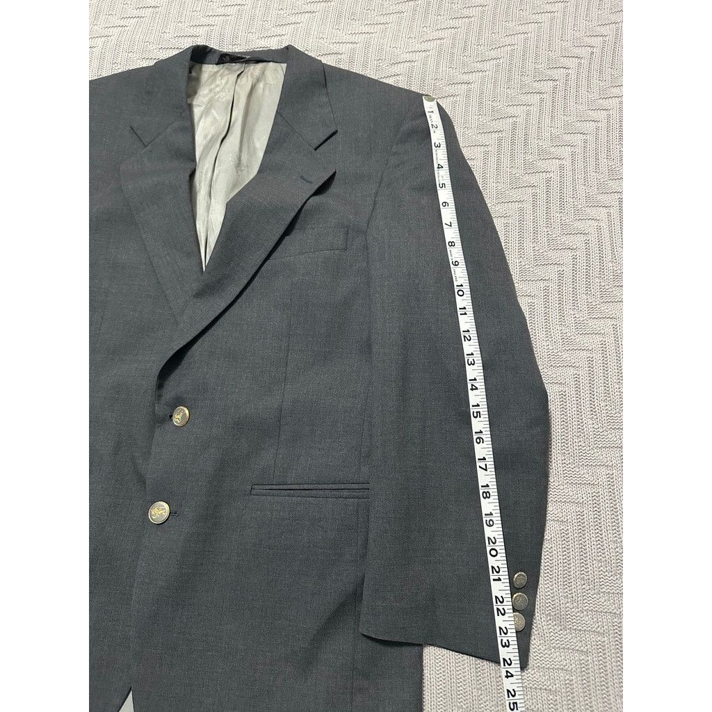 Burberry Vintage Burberry gray lightweight wool two button blazer Size 40R - 10 Thumbnail