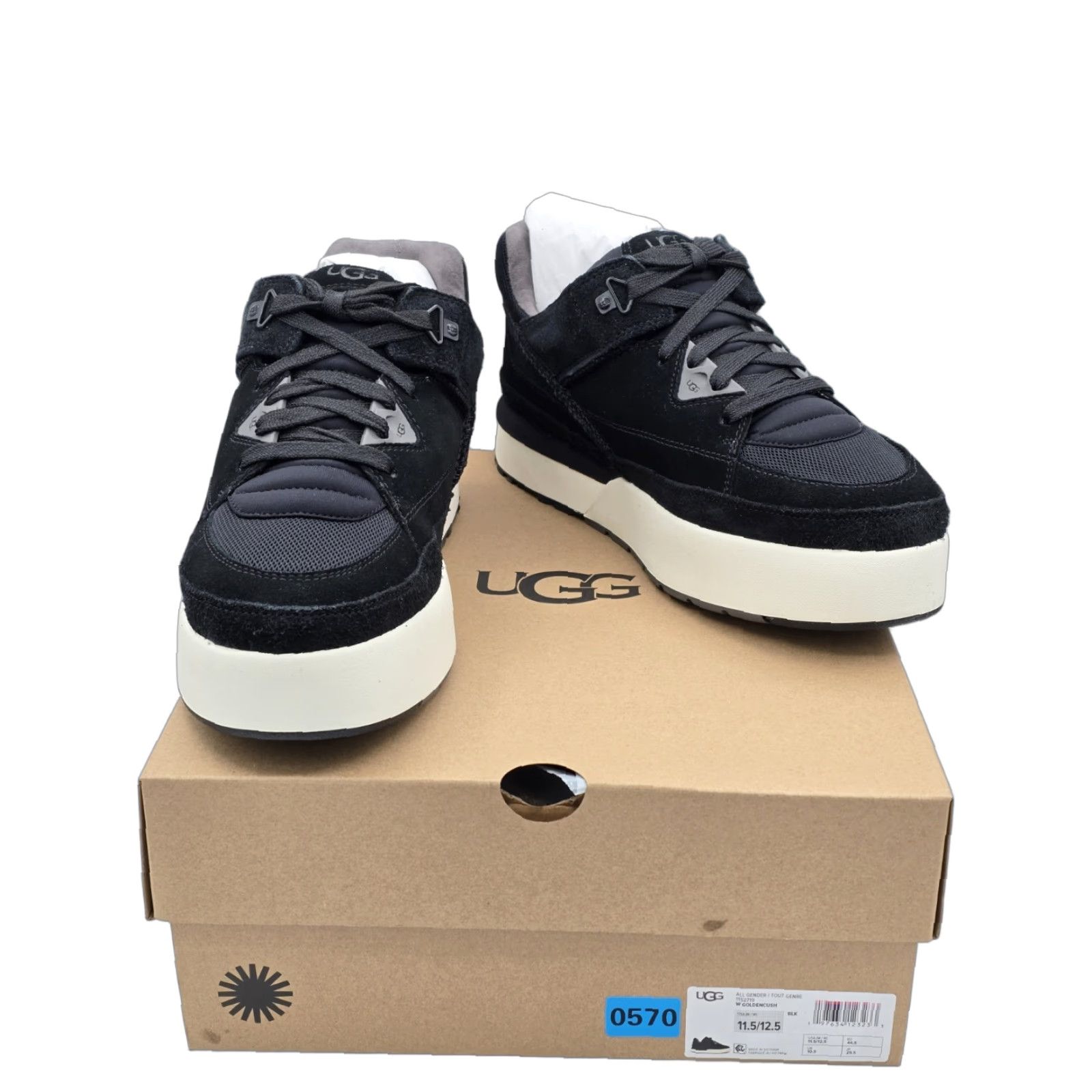 VINTAGE UGG Unisex Goldencush Sneaker Black 12.5 US Women / 11.5 US Men NIB