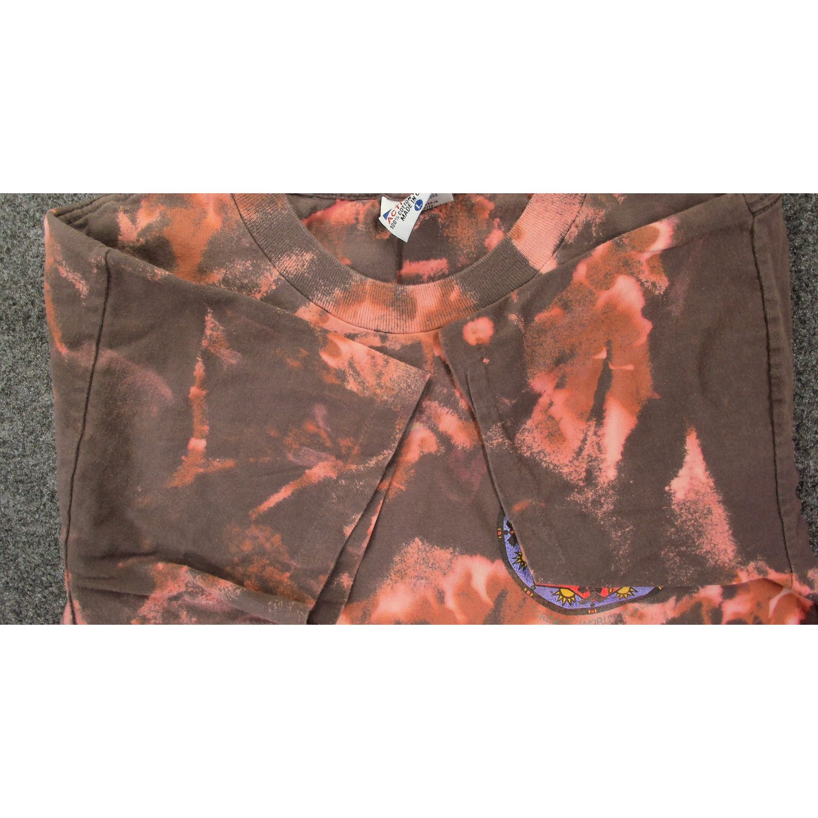 Vintage Vintage 90s San Diego World Peace Boxy Bleach Cropped Tee Size L / US 10 / IT 46 - 10 Thumbnail