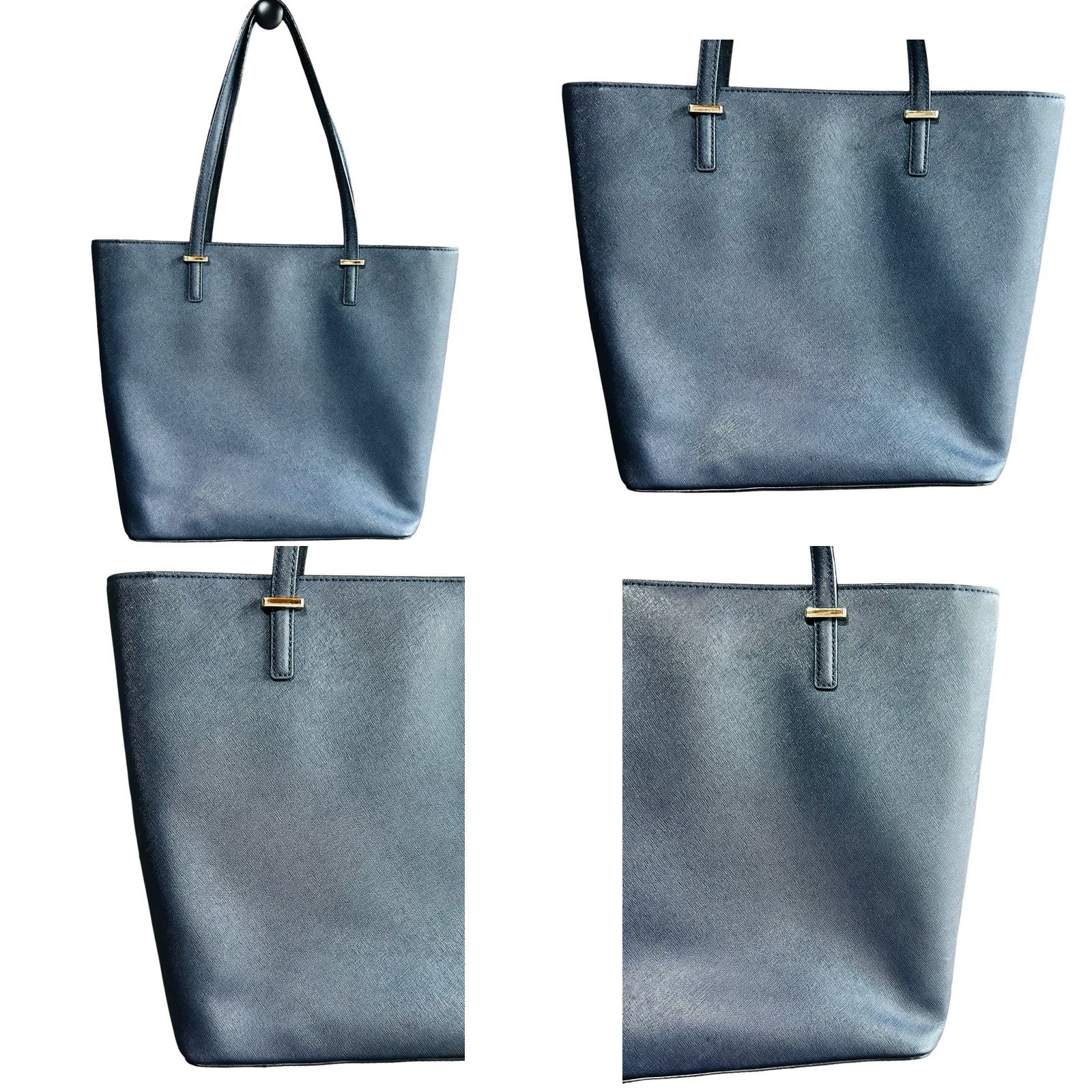Vintage kate spade new york Cedar Street Tayler Taylor Tote Harmony Handbag Navy Purse Women Tote Large Navy Leather Solid Modern Size ONE SIZE - 9 Thumbnail