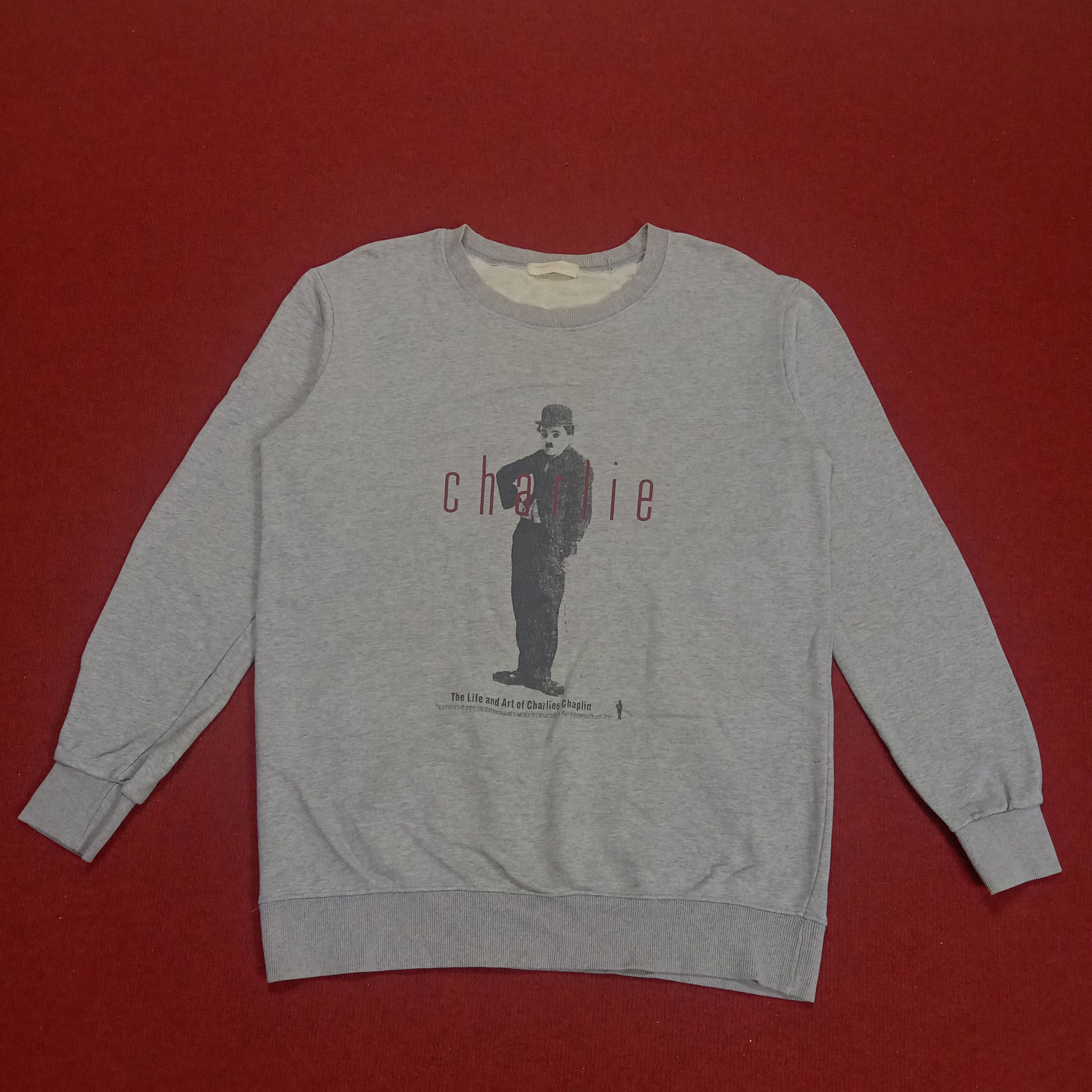 Vintage Charlie Comedian Photo Print Style Sweatshirt Size US M / EU 48-50 / 2 - 1 Thumbnail