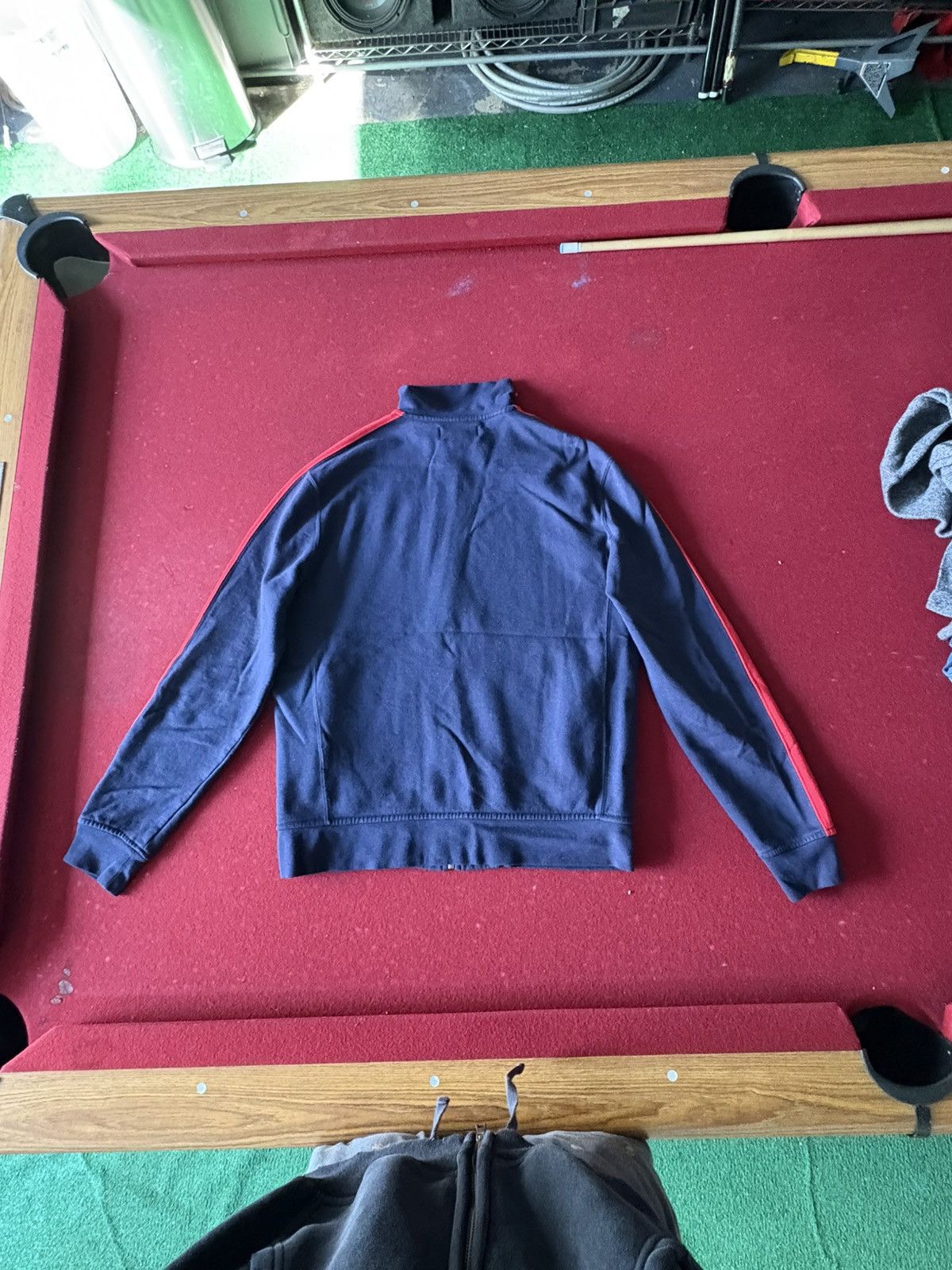 Polo Ralph Lauren Navy & Red Striped Polo Zip-Up Sweater Size US M / EU 48-50 / 2 - 2 Thumbnail