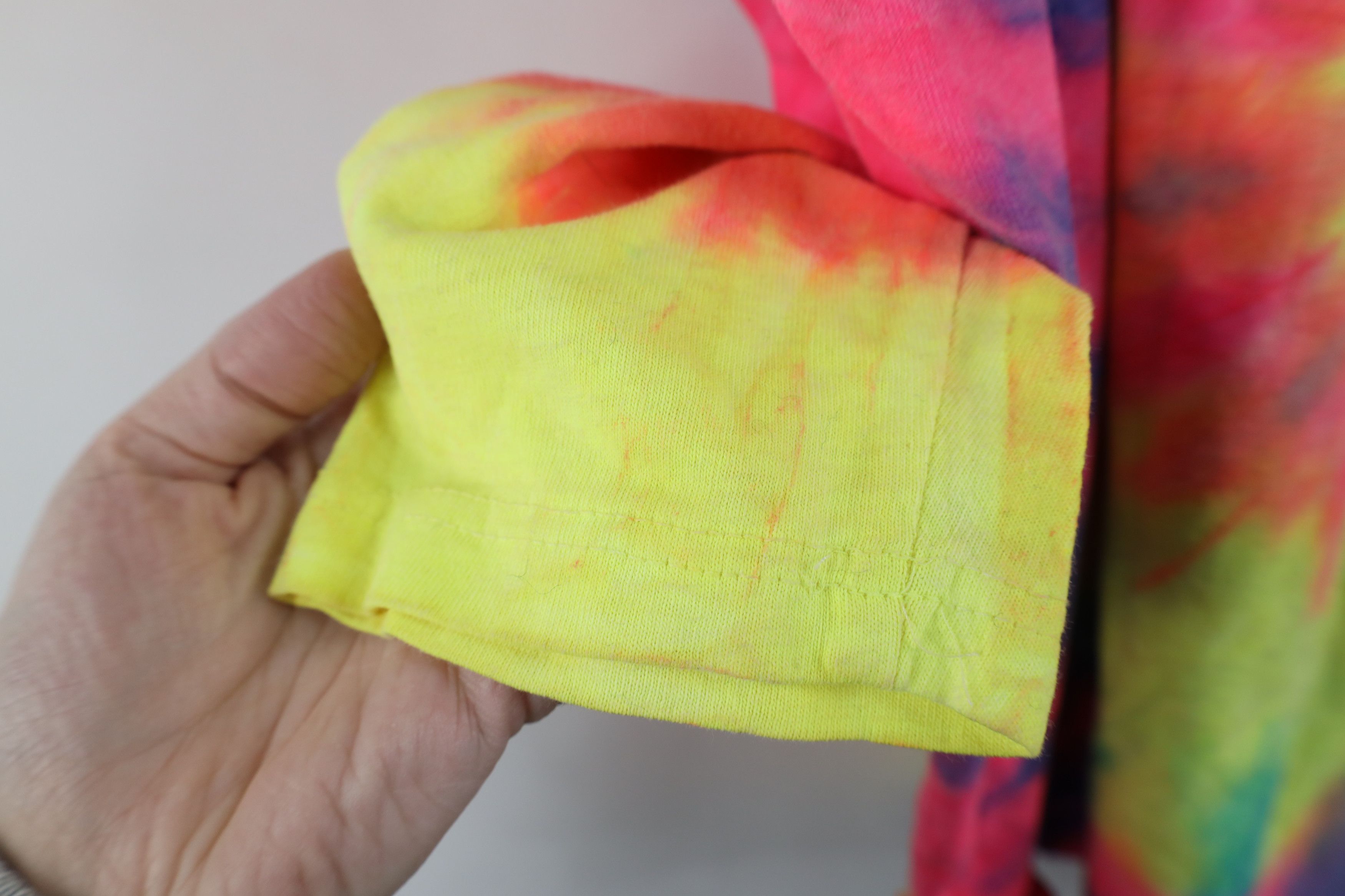 Vintage Vintage 90s Streetwear Tie Dye Swirl Turtleneck T-Shirt USA Size ONE SIZE - 10 Thumbnail