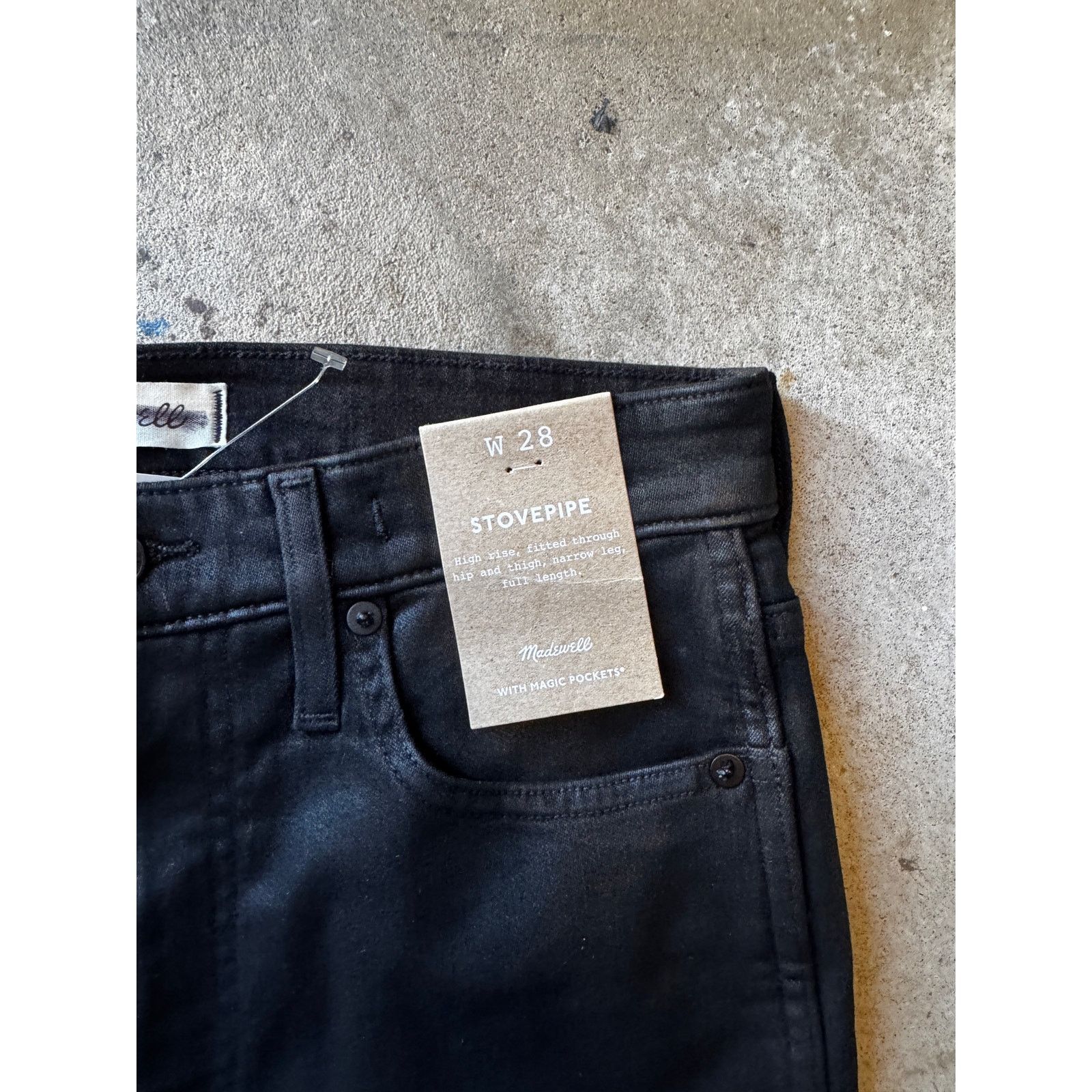 Madewell Madewell Black Stovepipe Pants (28) Size 28" / US 6 / IT 42 - 4 Thumbnail
