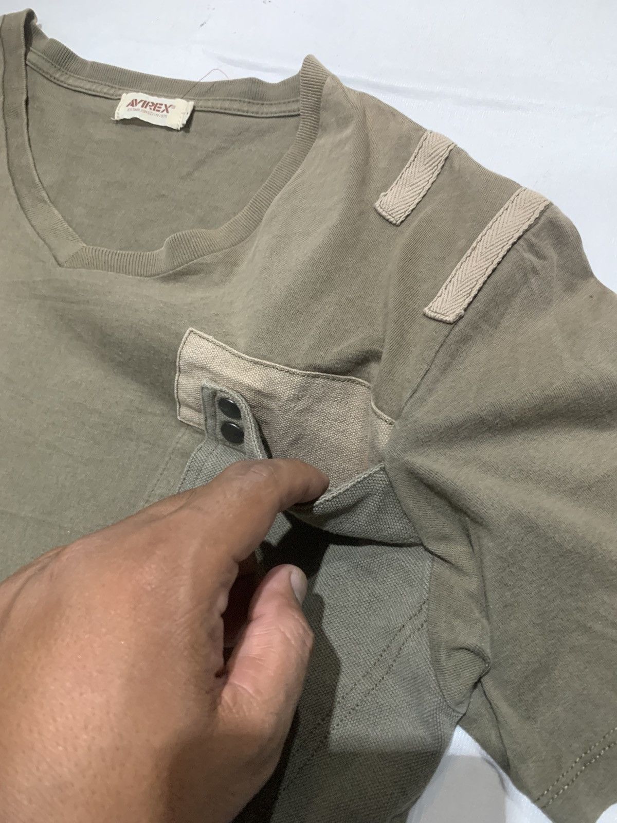 Avirex × Marithe + Francois Girbaud Vintage Avirex Pocket Patch Poem Tee Shirt Size US M / EU 48-50 / 2 - 4 Thumbnail