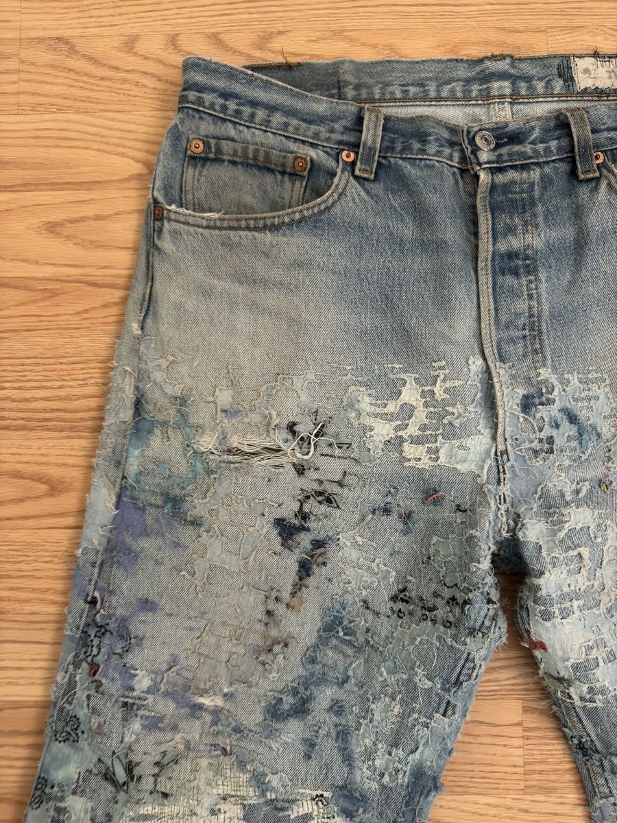 Ends Repair Ends Repair Boro Denim Size US 33 - 7 Thumbnail