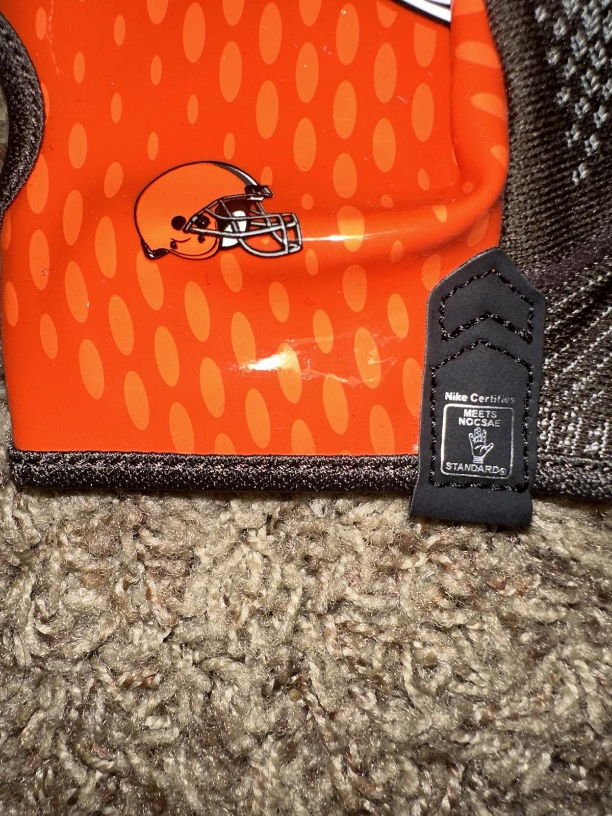 Nike Nike NFL Cleveland Browns Vapor Knit On Field Football Gloves Size ONE SIZE - 7 Thumbnail
