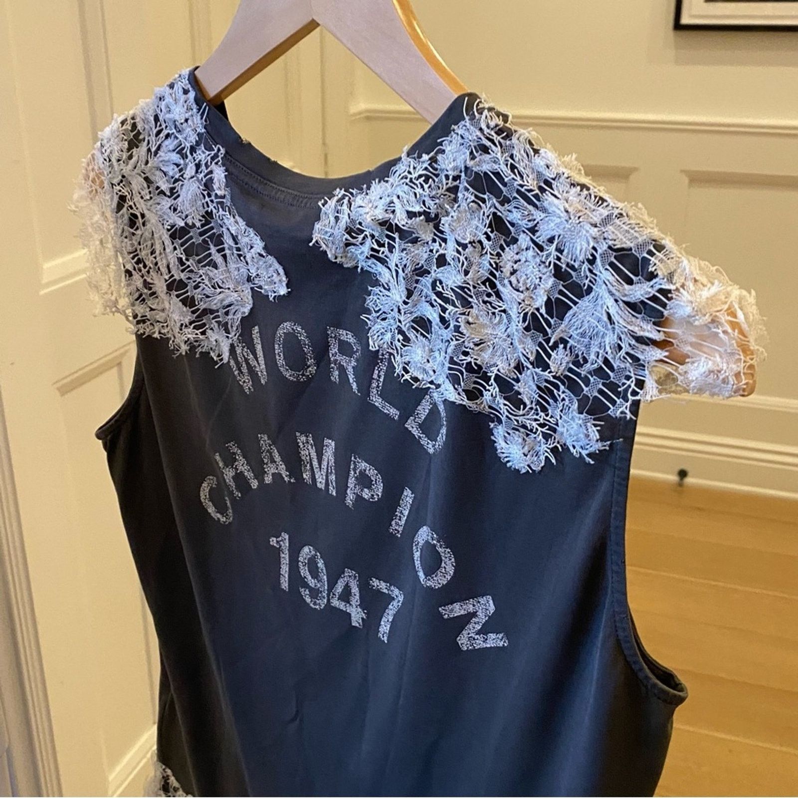 Dior christian Dior J’Adore Tank M Gray Lace logo Cotton Runway Size M / US 6-8 / IT 42-44 - 6 Thumbnail