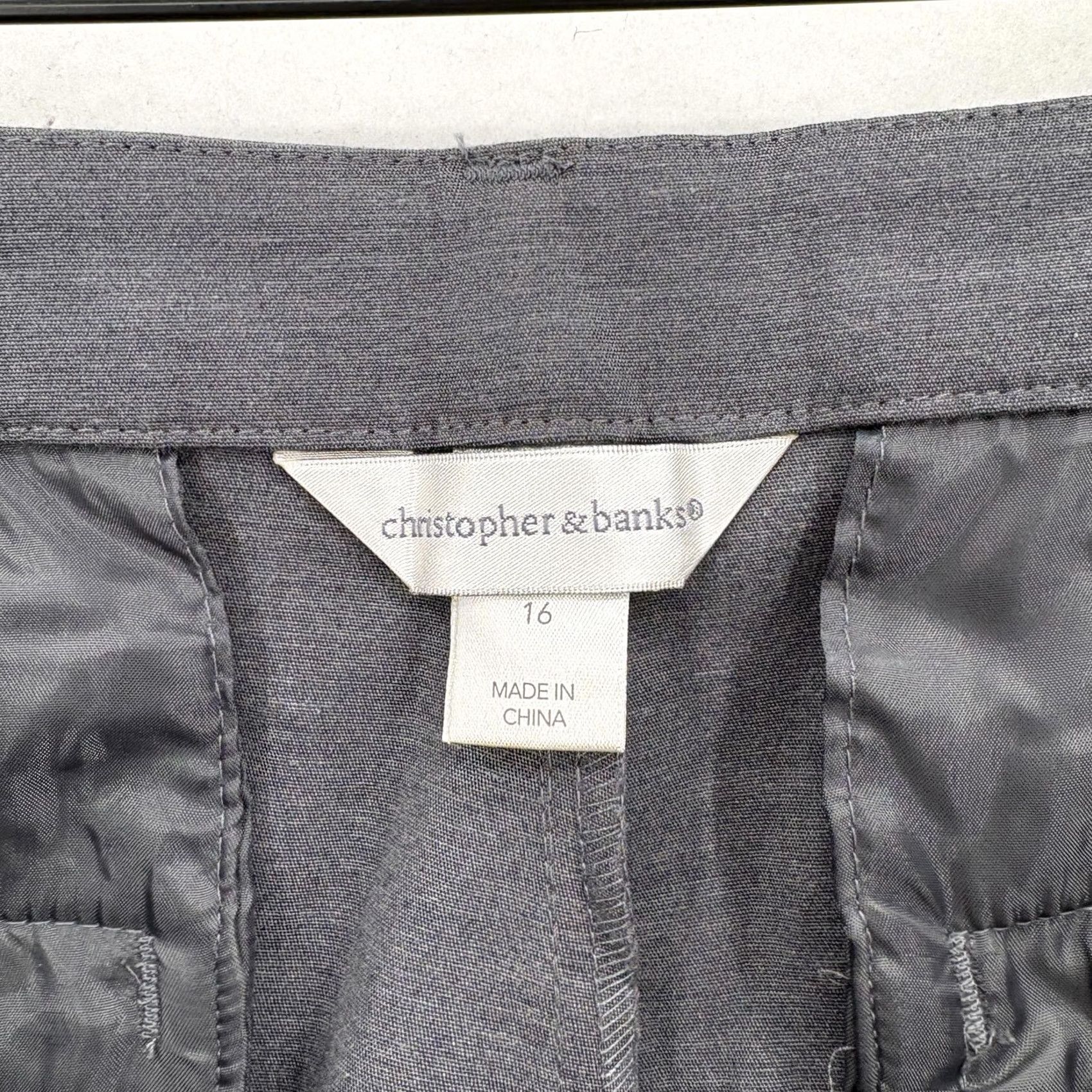 Vintage Christopher & Banks Pants Womens 16 Gray Dress Pants Straight Leg Size 38" / US 16 / IT 52 - 4 Thumbnail