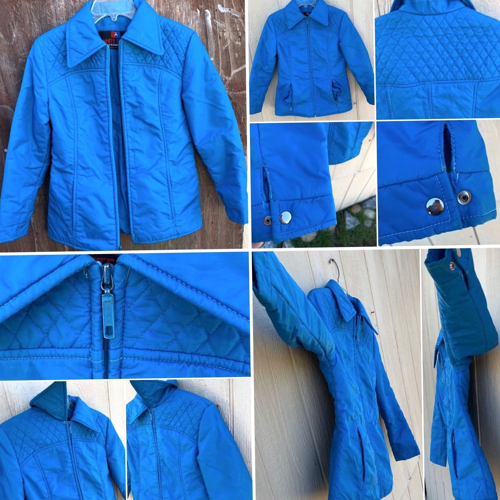 Vintage Vintage White Stag Action Sports Jacket Ladies Ski S or M 70s 80s 1970s Nylon Blue Sportswear/Jacket Womens Size S / US 4 / IT 40 - 3 Thumbnail