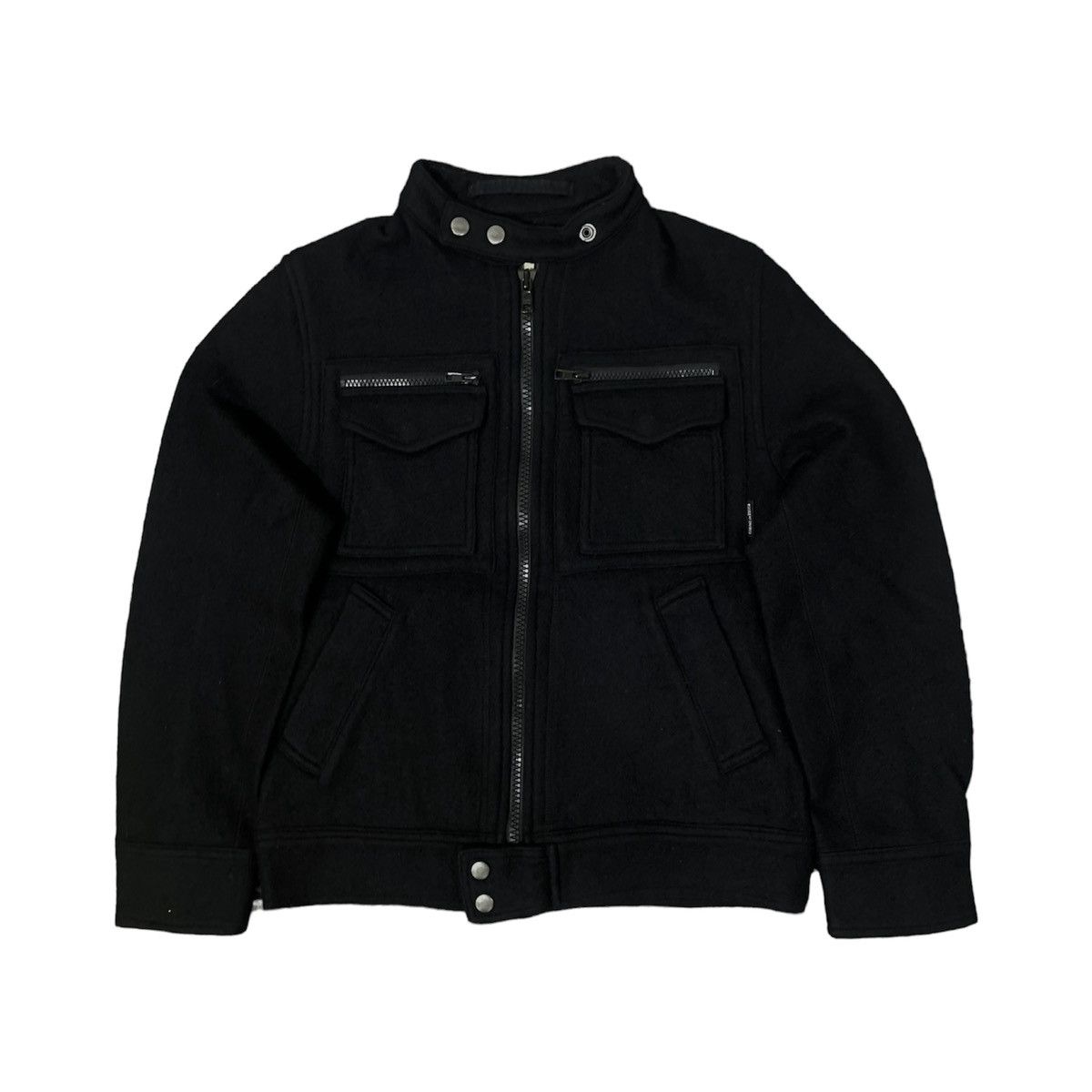 image of Cabane De Zucca x Issey Miyake Cabanne De Zucca Wool Casual Jacket in Black, Men's (Size Small)