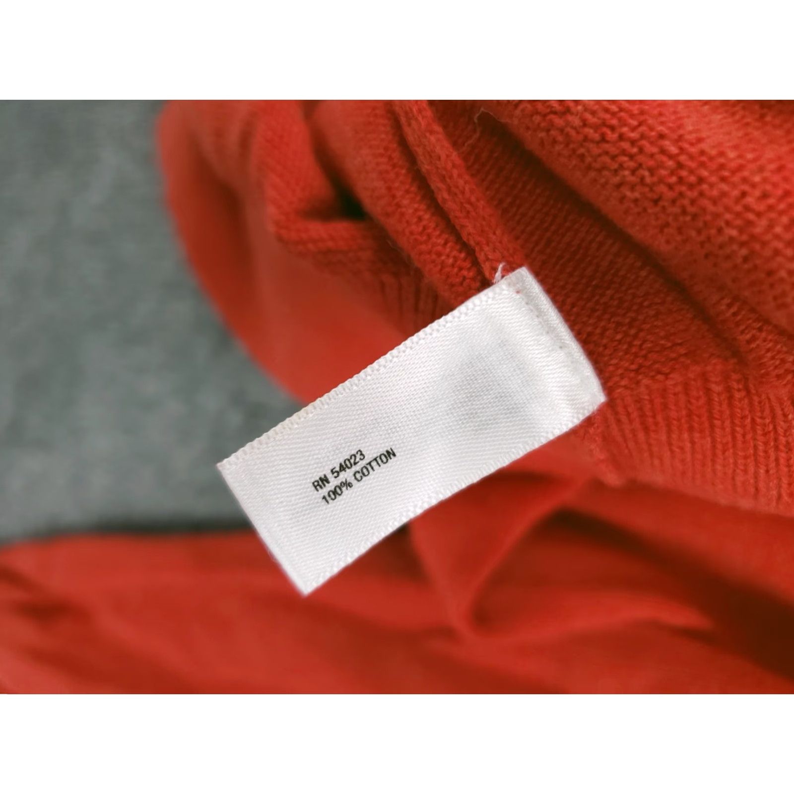 Gap Gap Sweater Mens L Large Orange Pullover V-Neck Long Sleeve Cotton Knit Size US L / EU 52-54 / 3 - 4 Thumbnail