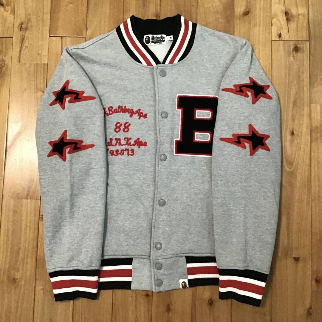 Bape BAPE STA sweat varsity jacket a bathing ape star NIGO Size US M / EU 48-50 / 2 - 1 Thumbnail