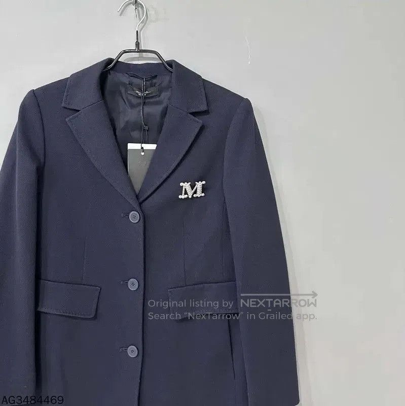 Max Mara MaxMara Navy Blue Women's Coat . Size S / US 4 / IT 40 - 2 Thumbnail